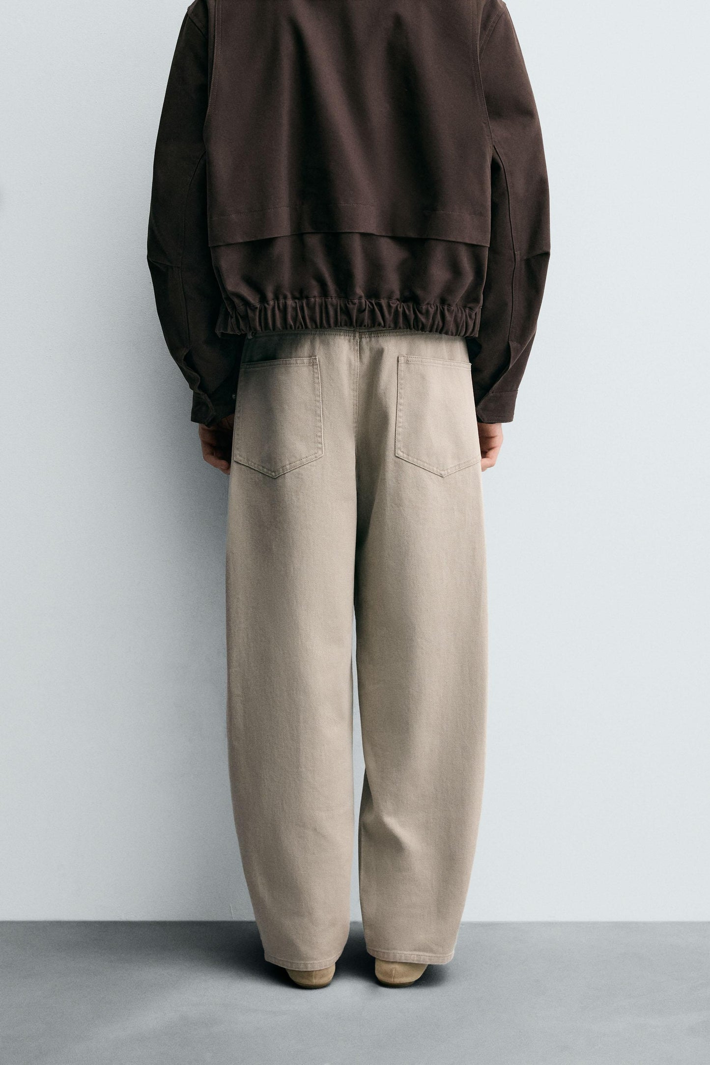 WIDE BALLOON FIT PANTS WITH BELT