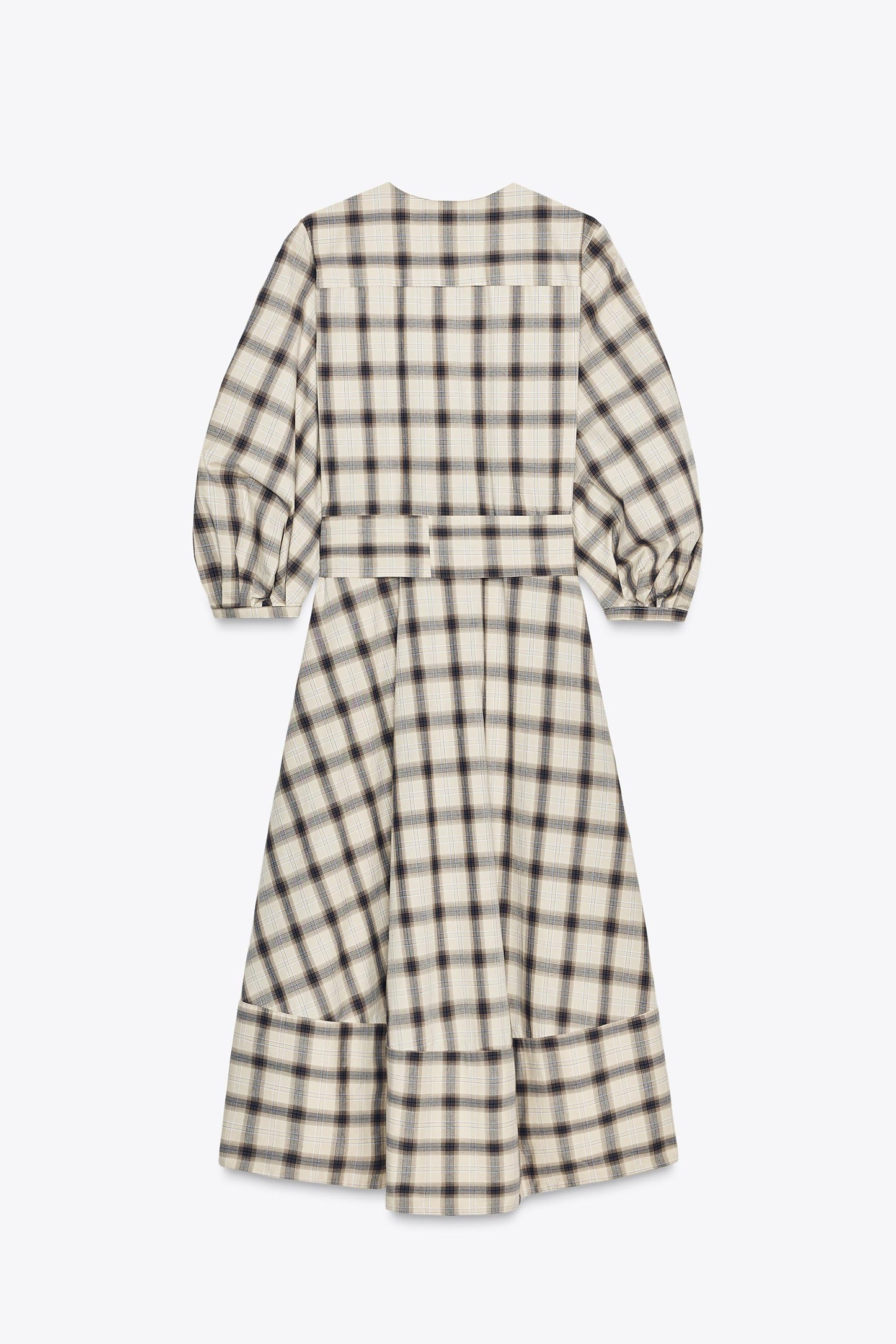 ZW COLLECTION PLAID SHIRT DRESS