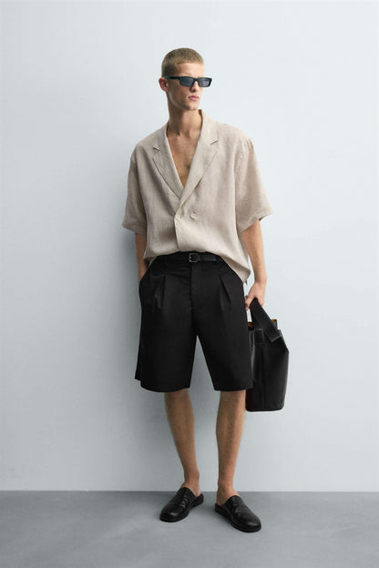 100% LINEN KIMONO SHIRT