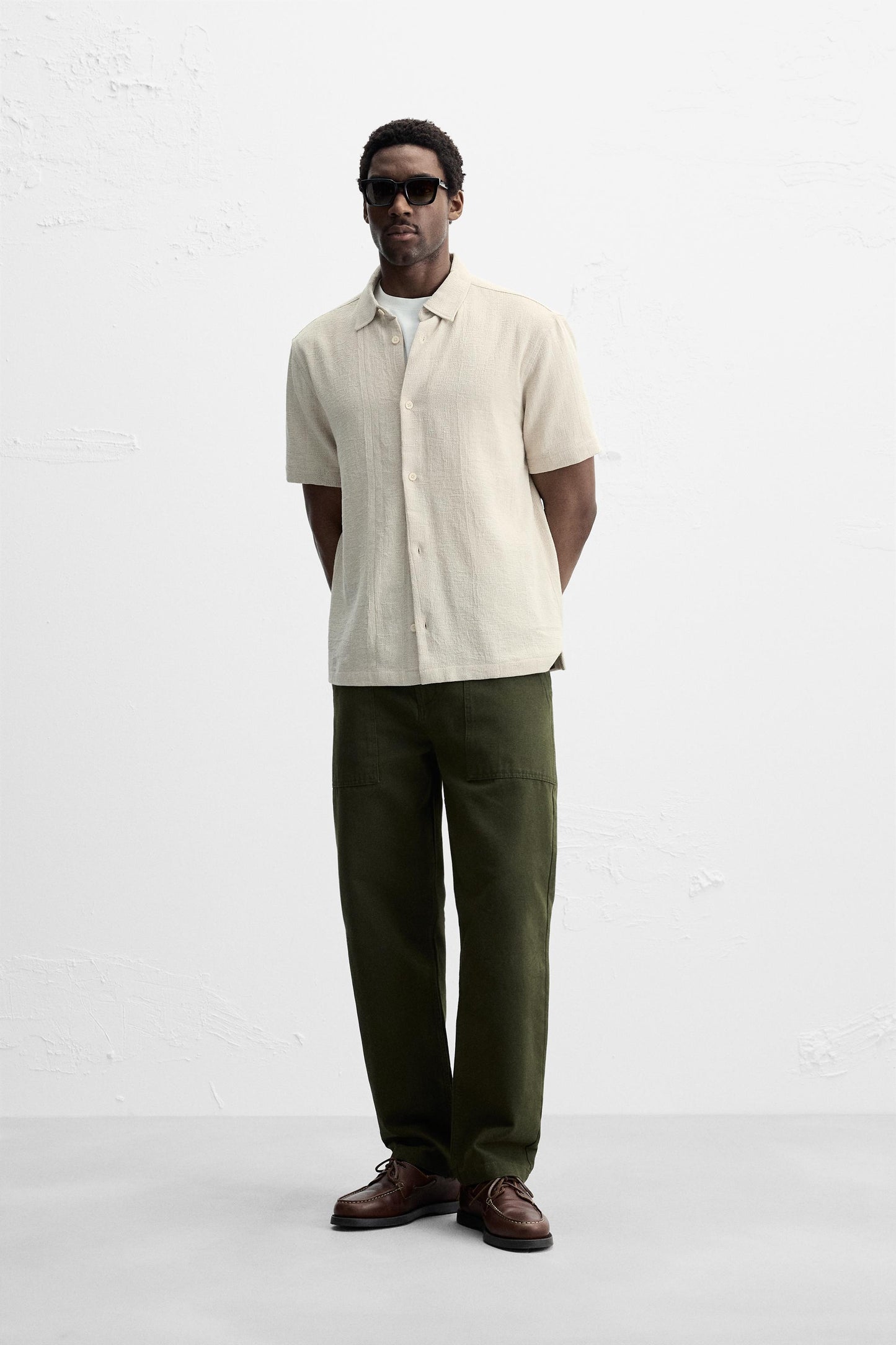 REGULAR FIT TEXTURED SHIRT
