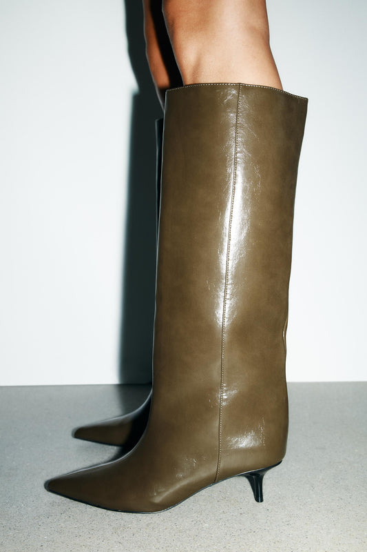KITTEN HEEL BOOTS