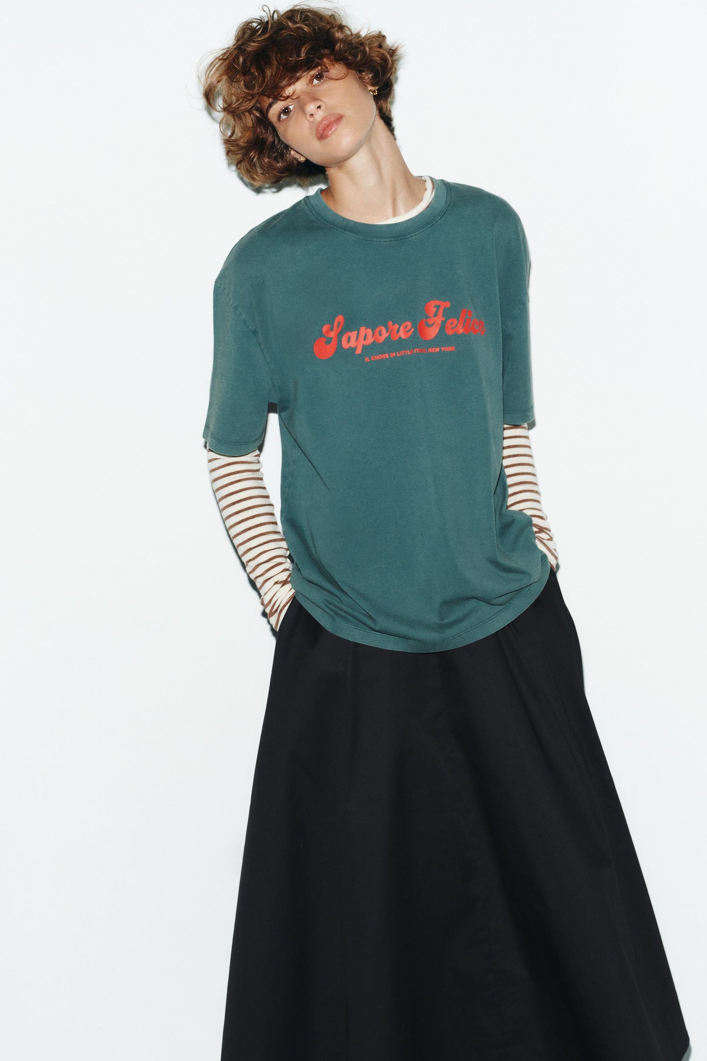 PLEATED MIDI SKIRT