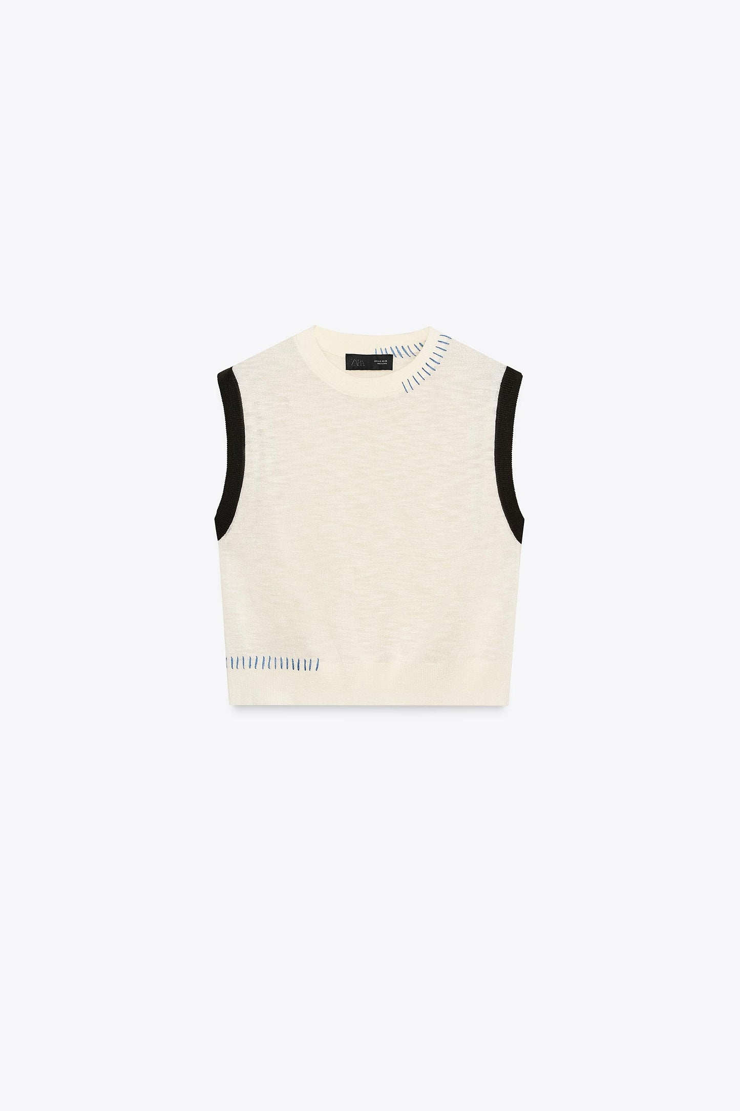 CONTRAST KNIT TOP