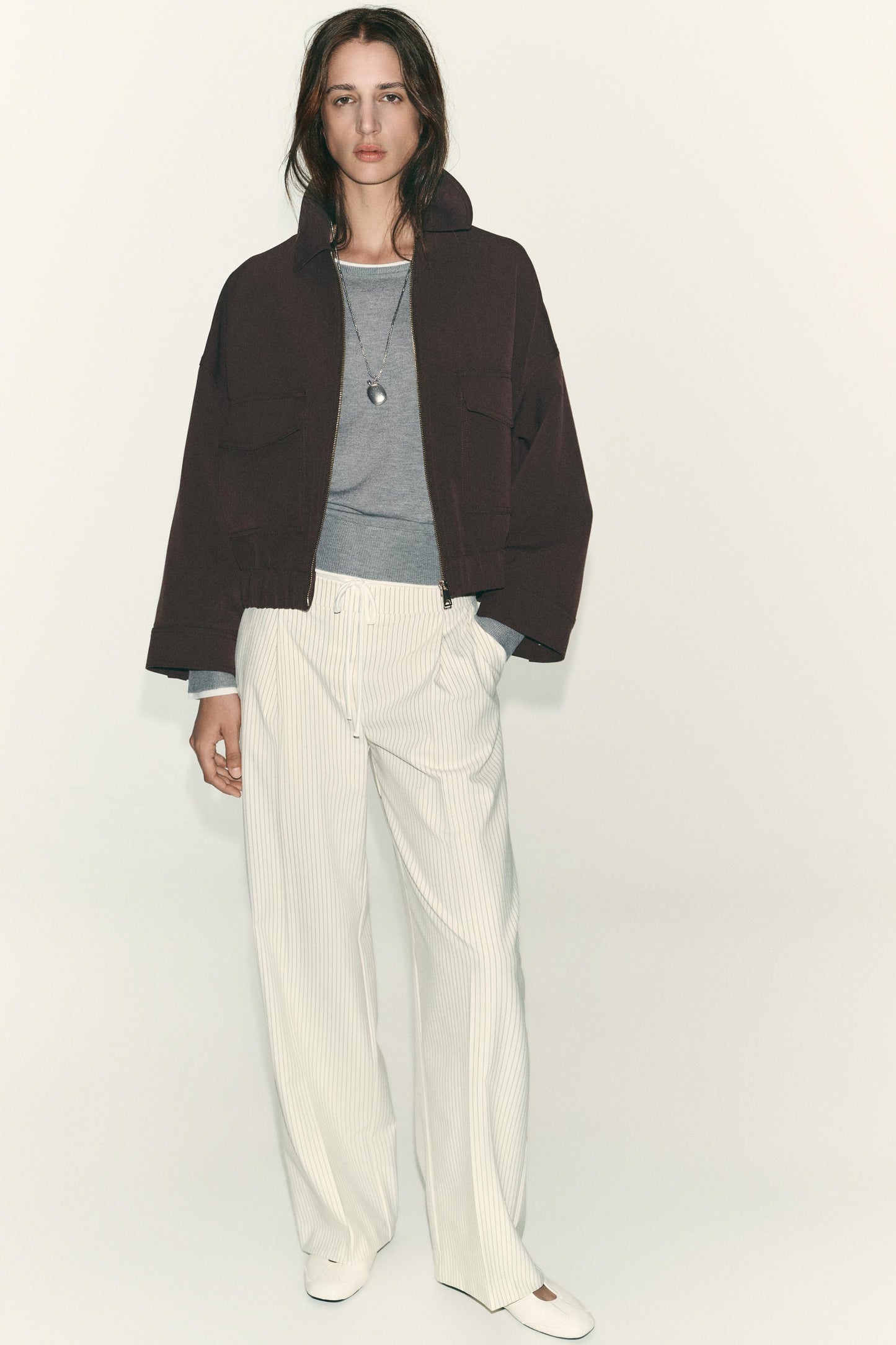 DOUBLE WAIST WIDE LEG PANTS