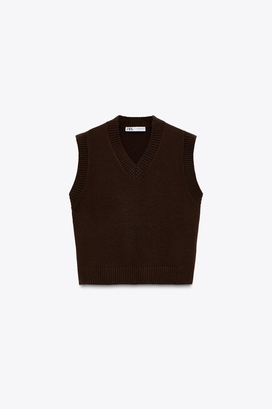 BASIC KNIT SWEATER VEST
