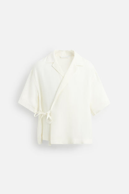 100% LINEN TIE SHIRT