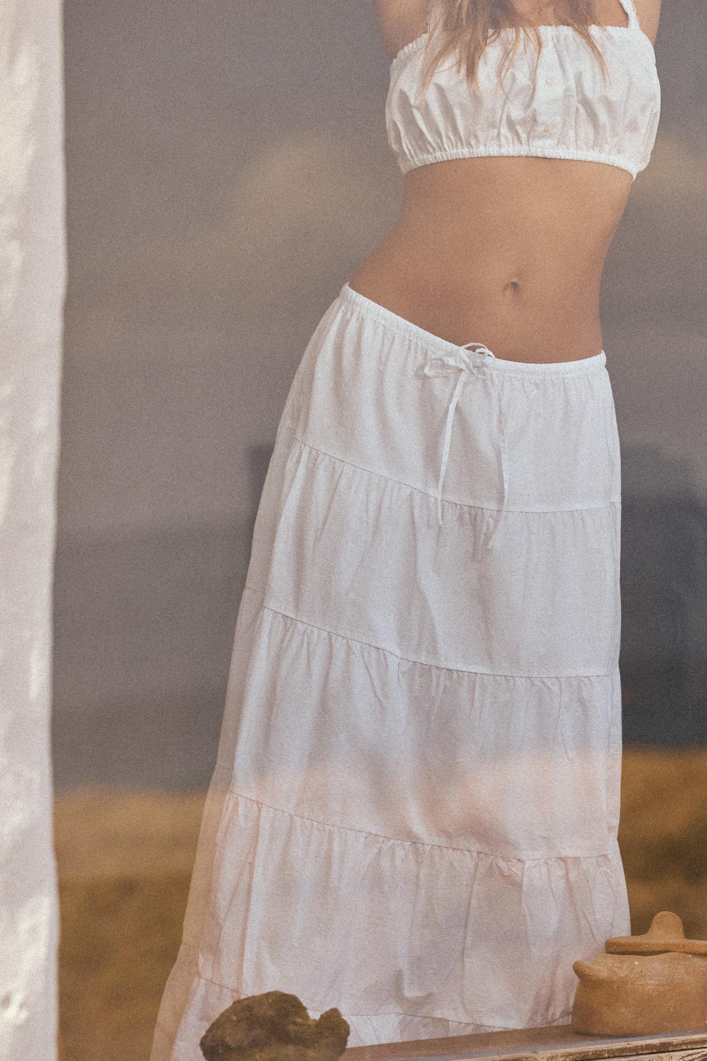 TIERED MAXI SKIRT