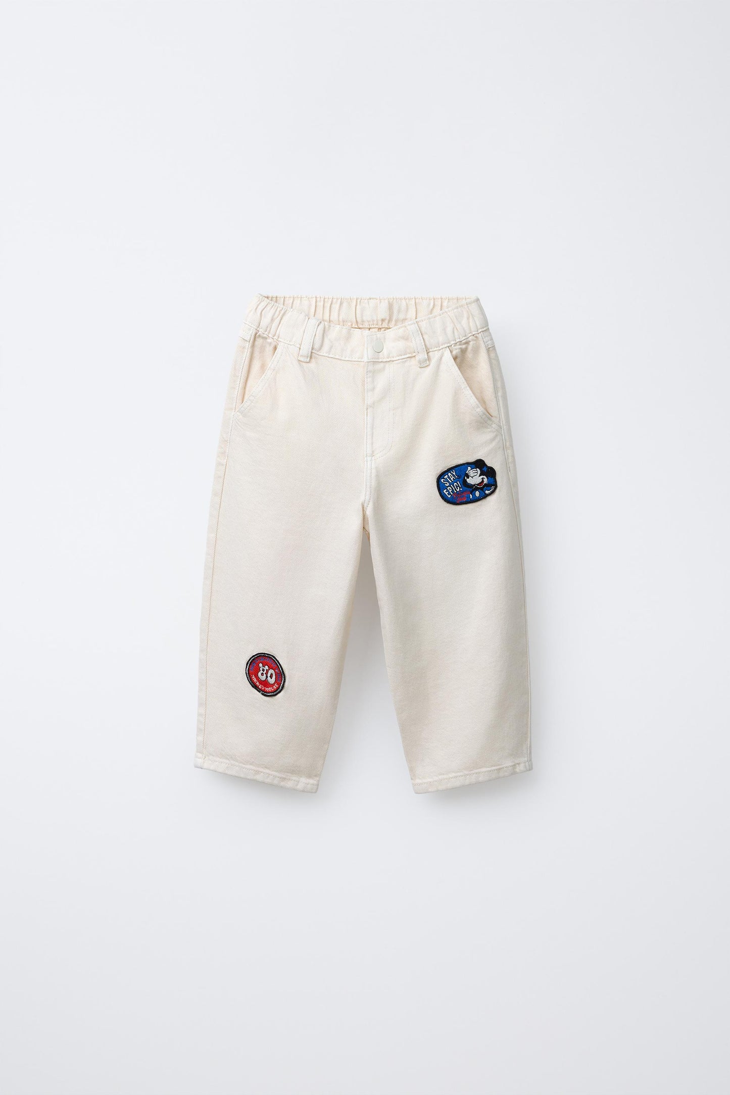 MICKEY MOUSE © DISNEY TWILL BAGGY PANTS WITH PATCHES