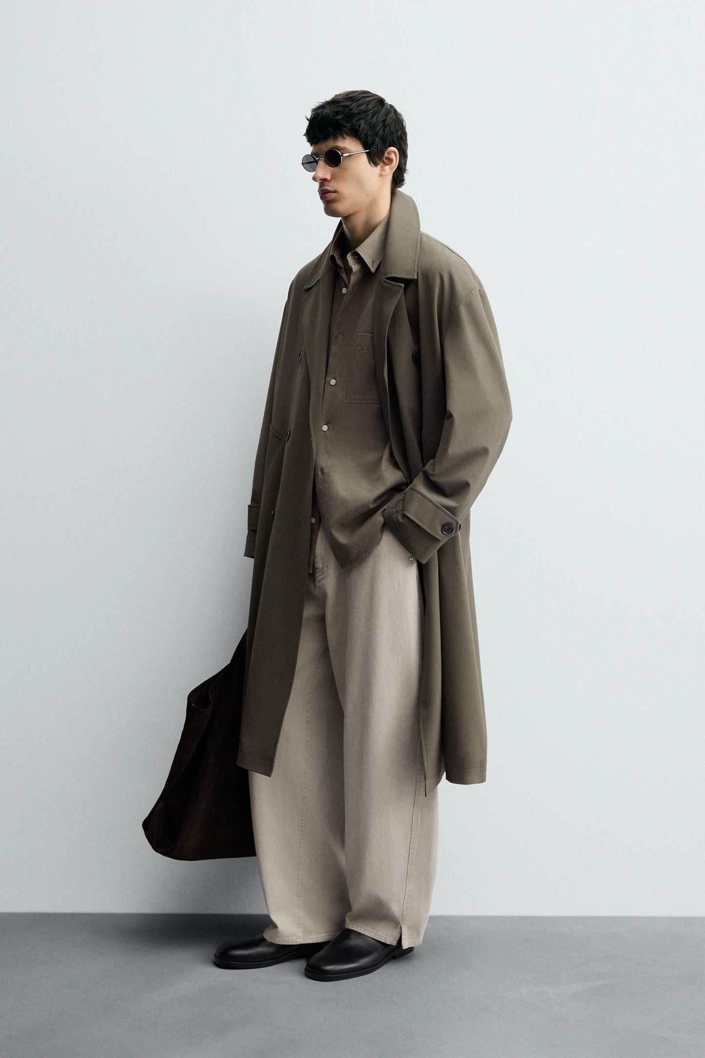 FLOWY OVERSIZED FIT TRENCH COAT