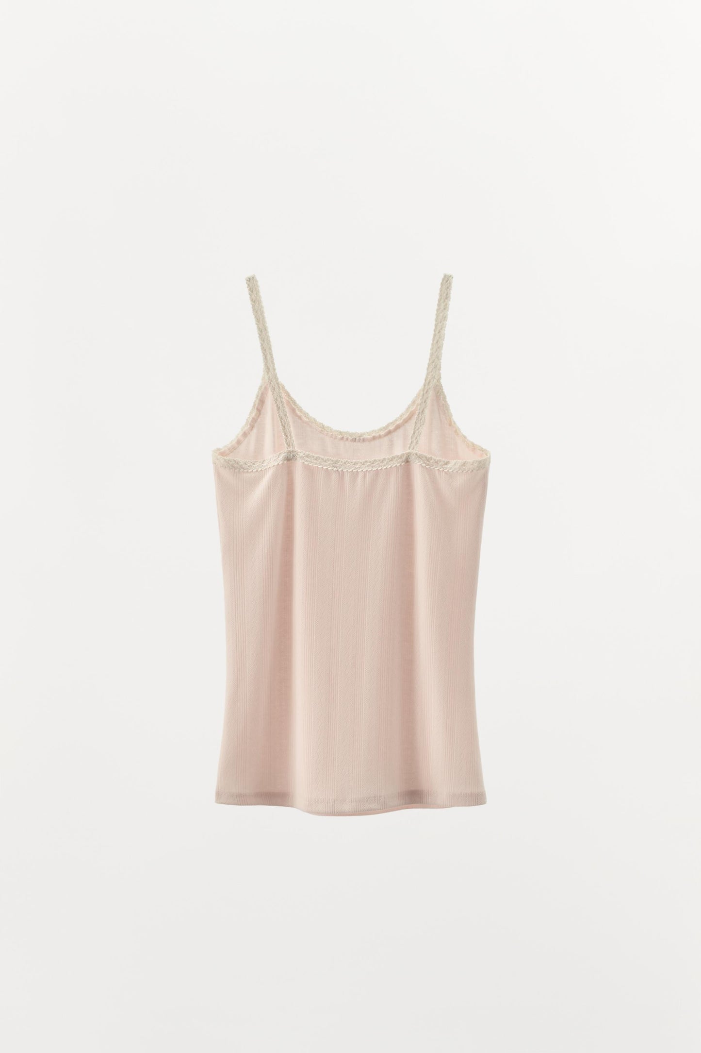POINTELLE LACE STRAP TOP