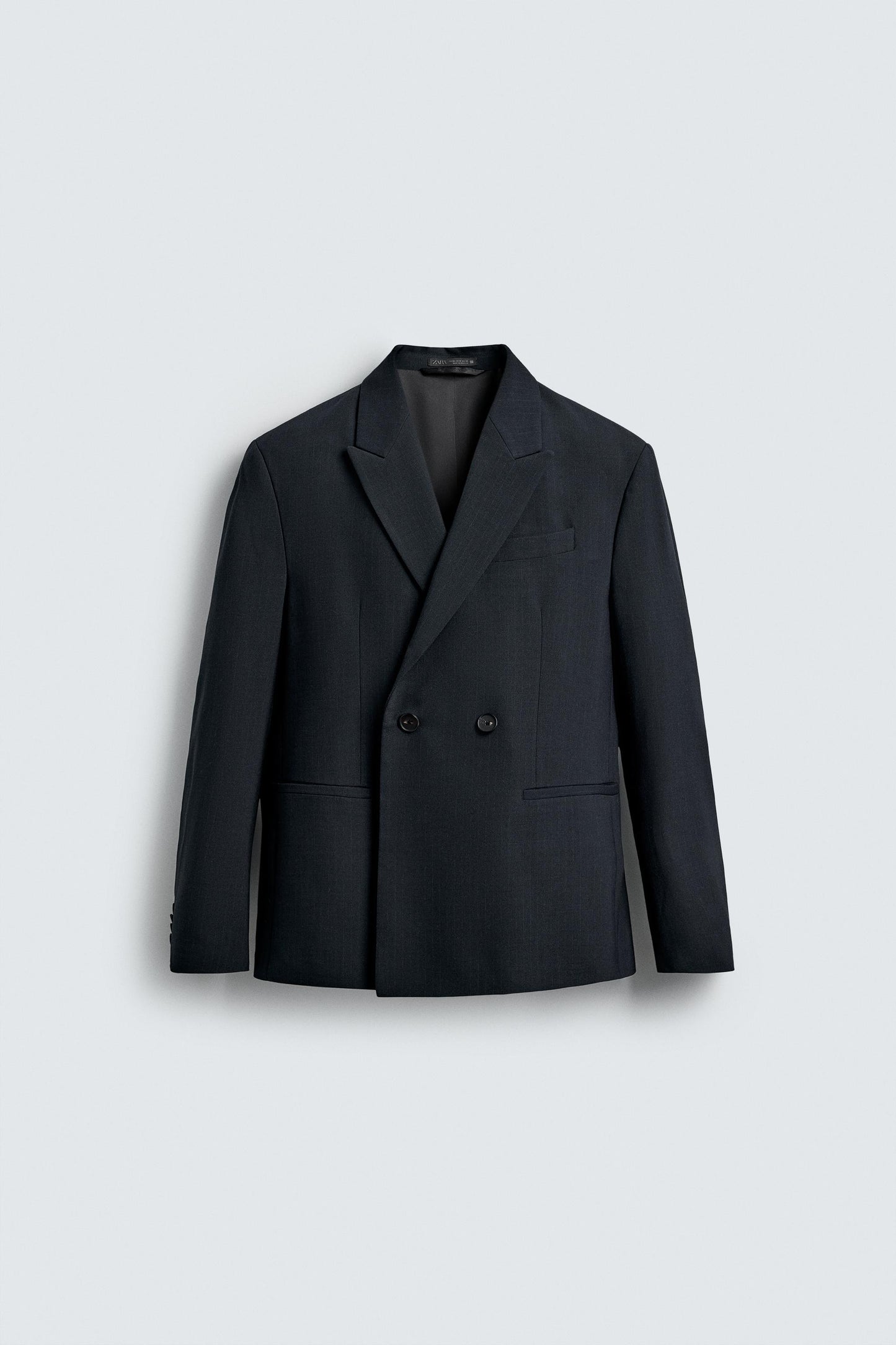 STRIPED DOUBLE BREASTED SUIT BLAZER