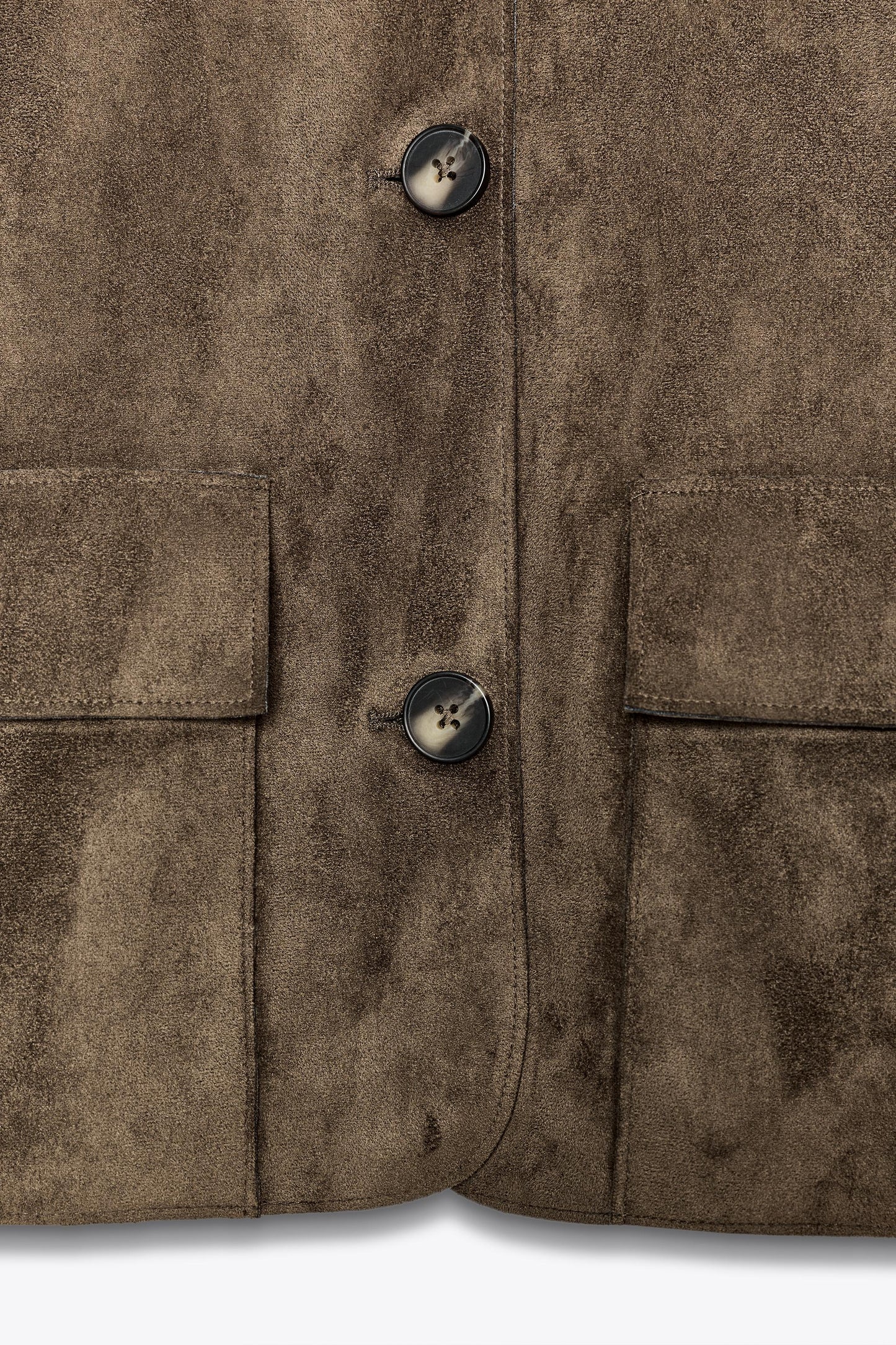 FAUX SUEDE CROPPED JACKET