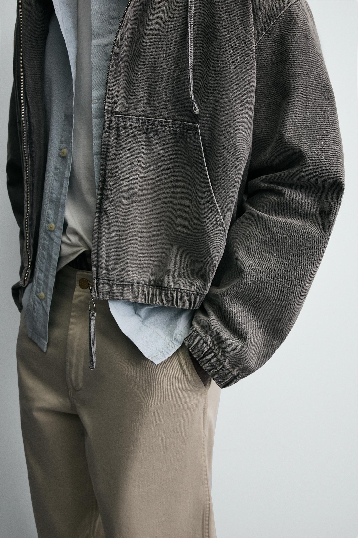 WASHED HOODED JACKET