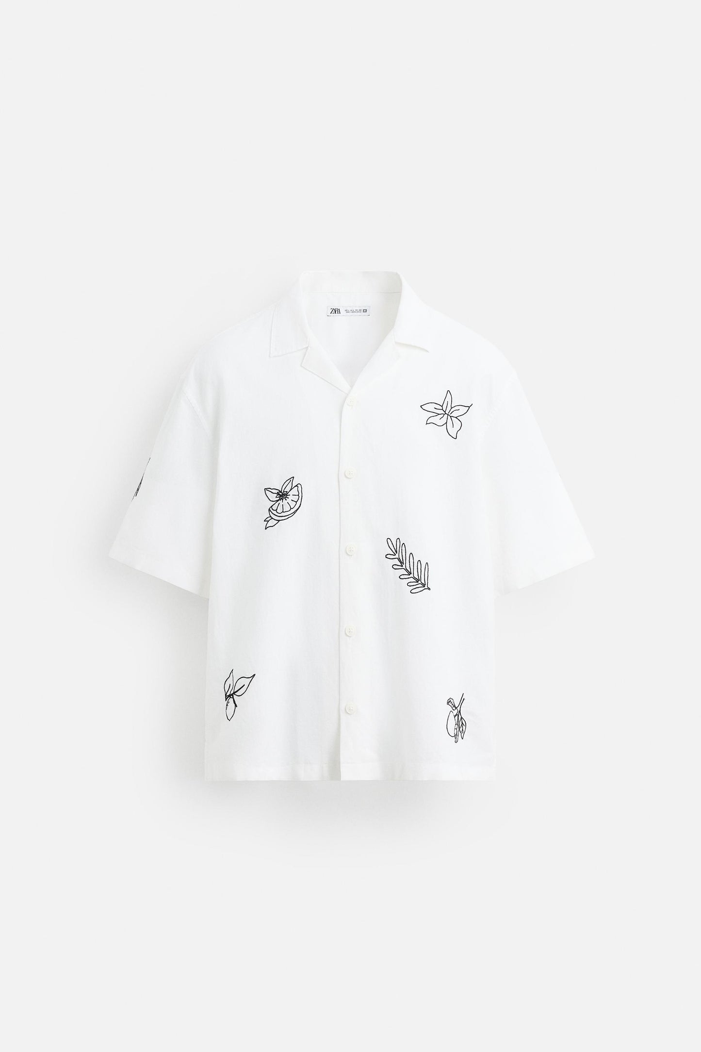 EMBROIDERED COTTON LINEN SHIRT