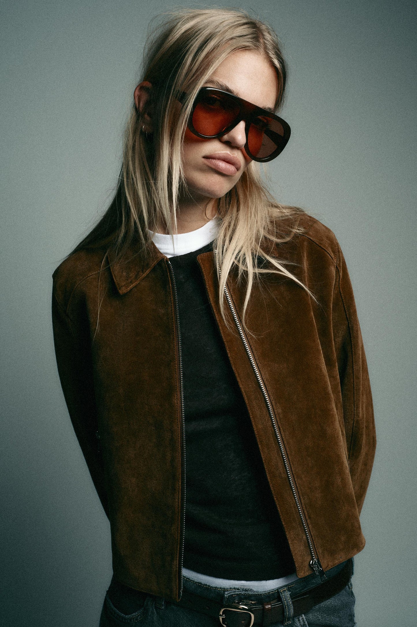 100% LEATHER SHORT JACKET