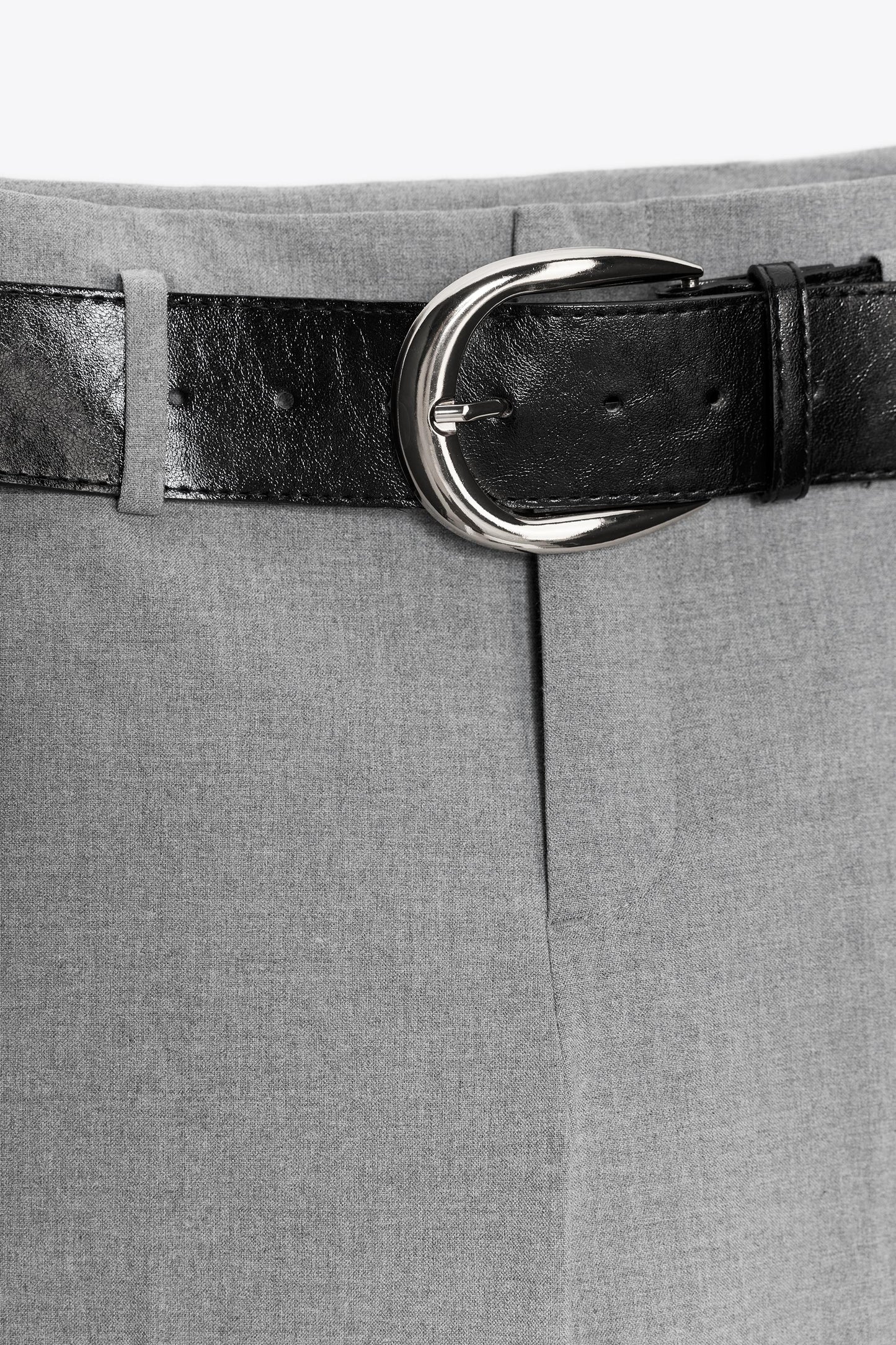 BELTED SLIM PANTS