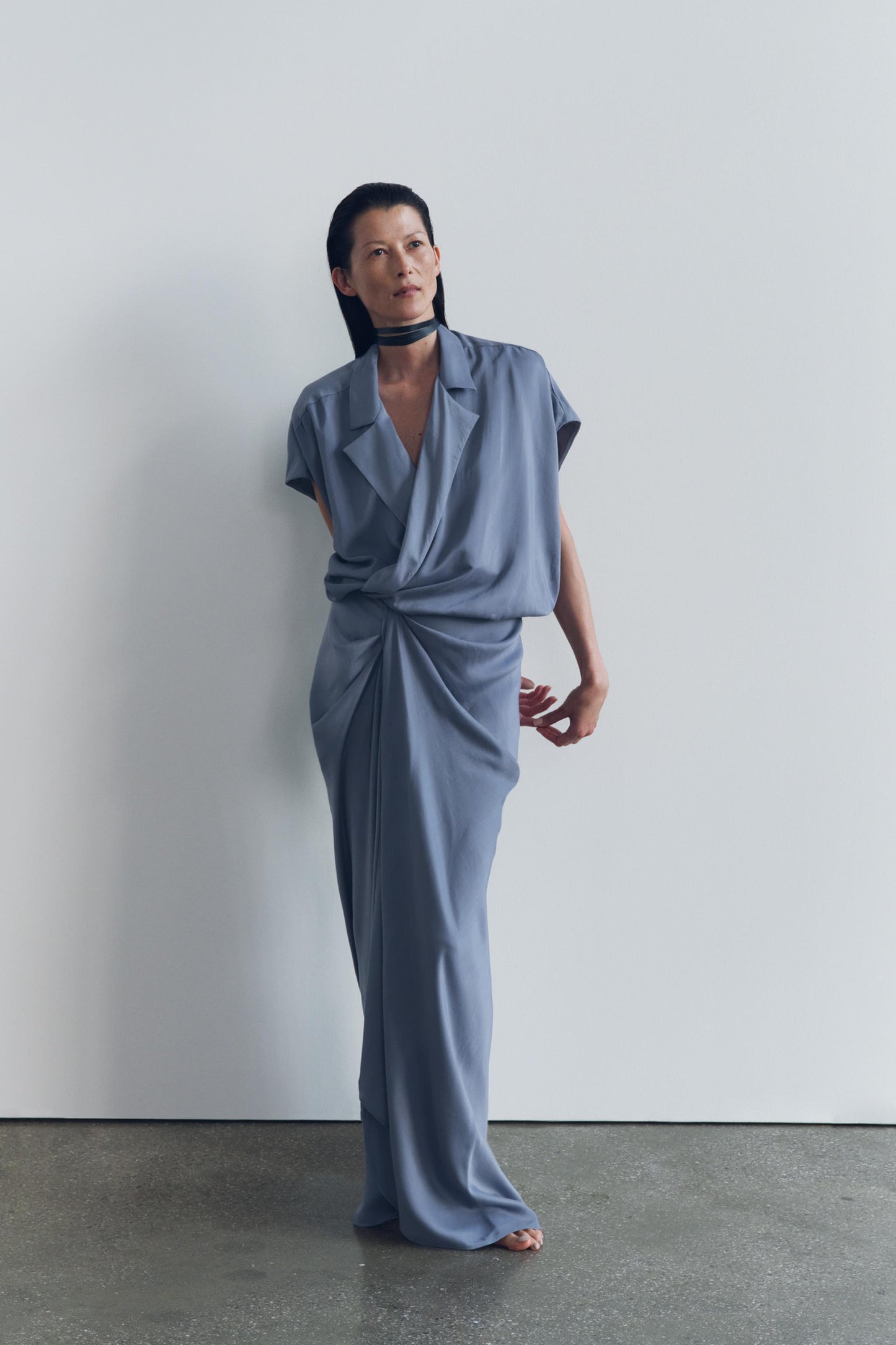 ZW COLLECTION SATIN EFFECT WRAP DRESS