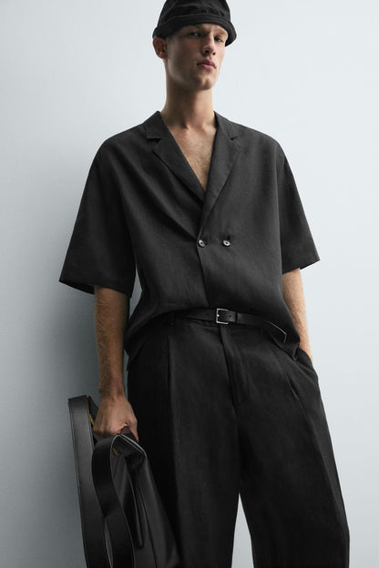 100% LINEN KIMONO SHIRT