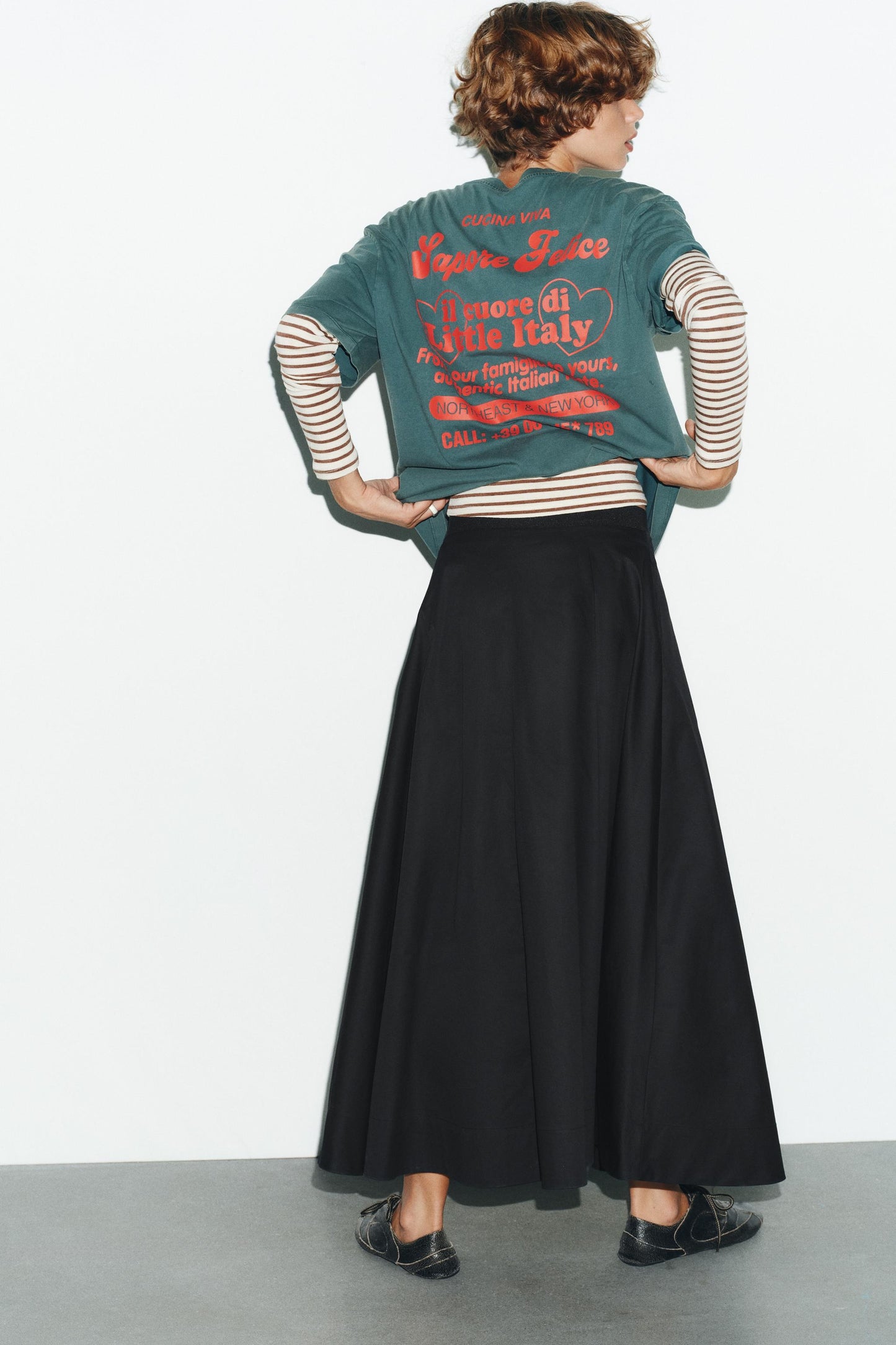 PLEATED MIDI SKIRT