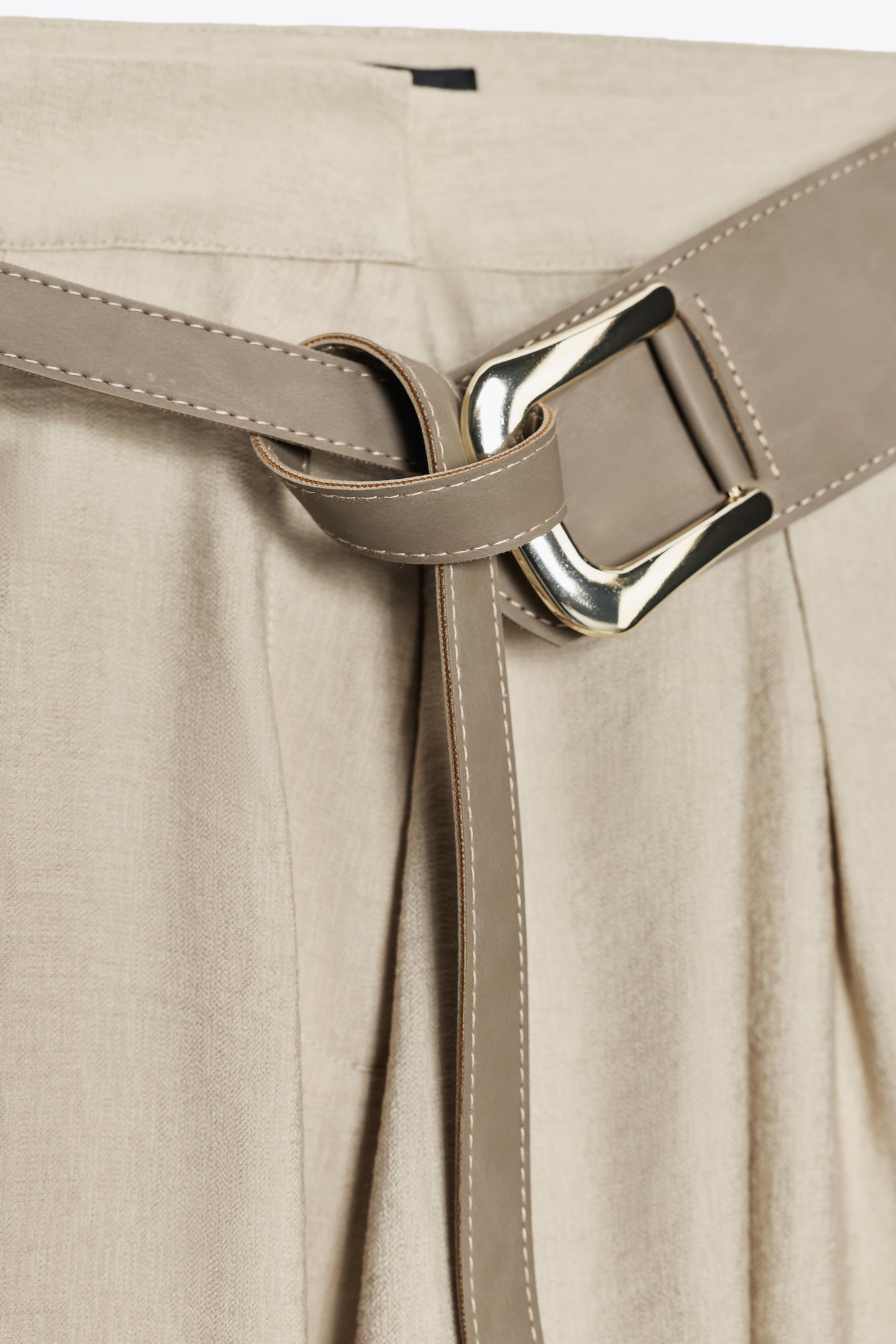 RUSTIC BELTED A-LINE SKIRT