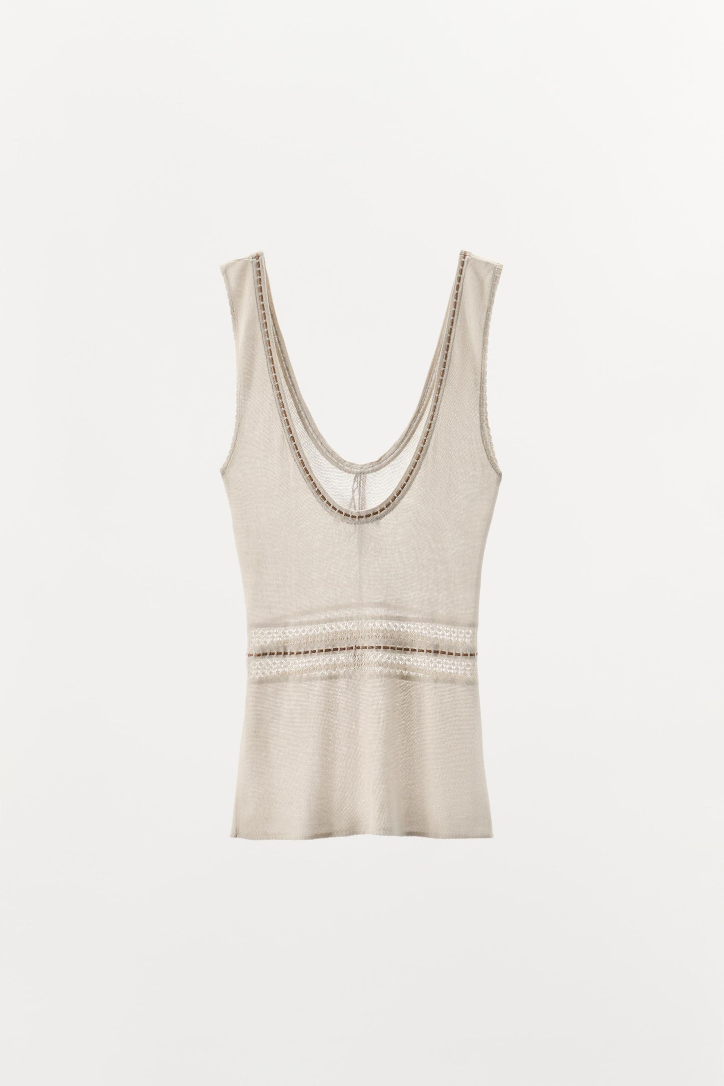 CONTRAST KNIT TOP