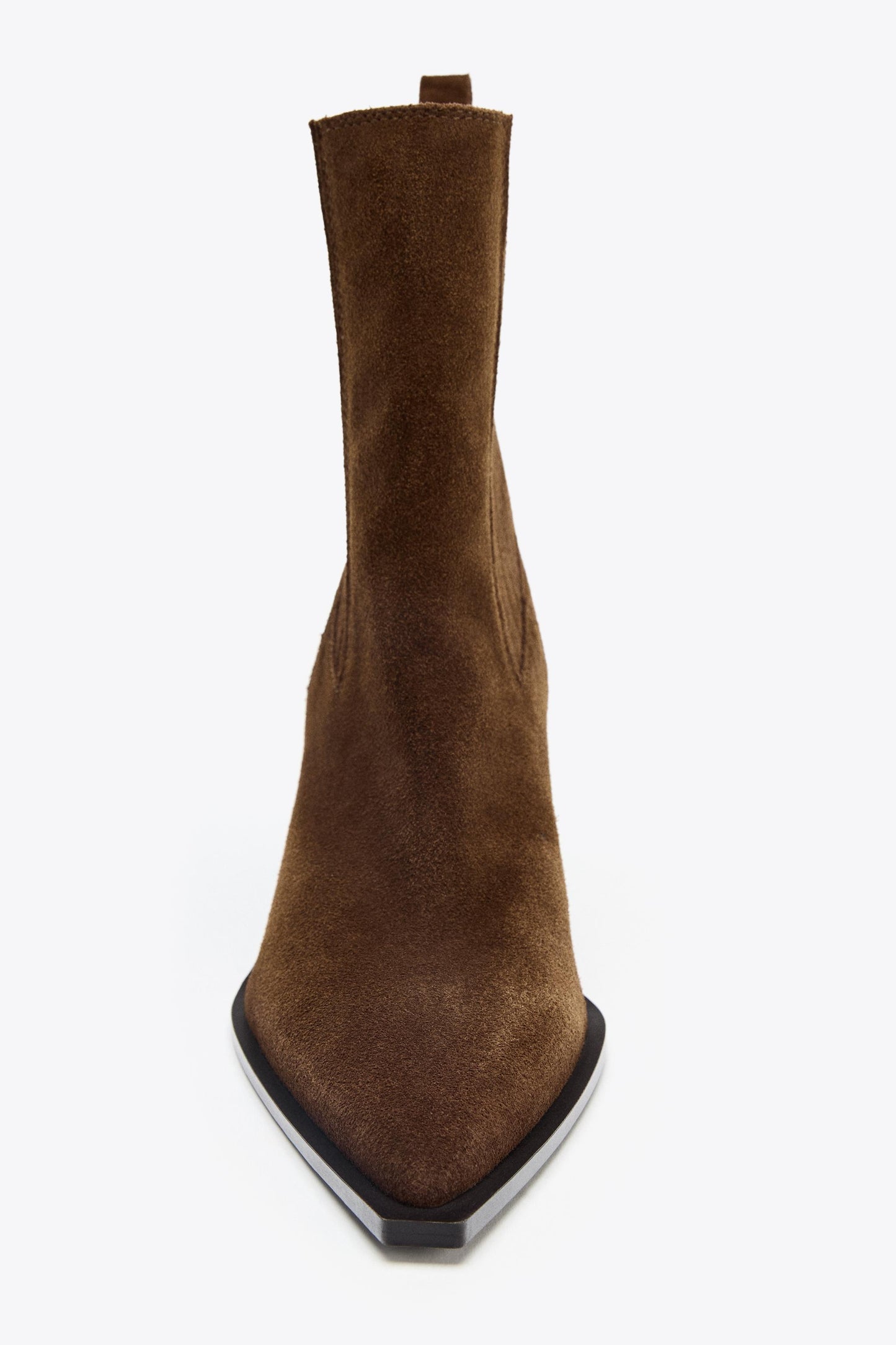 SPLIT LEATHER COWBOY ANKLE BOOTS
