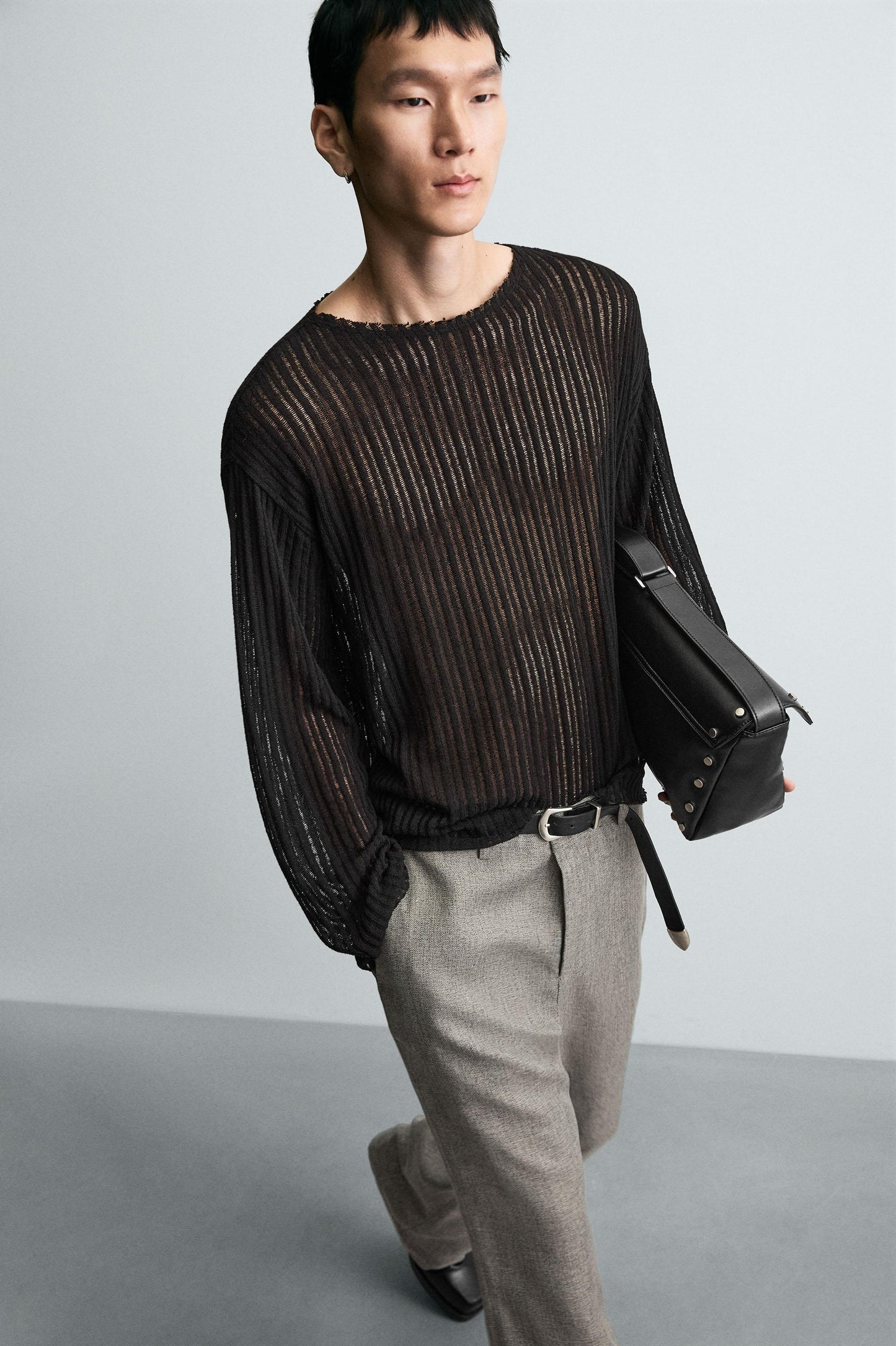 PULLOVER OPENWORK KNIT SWEATER