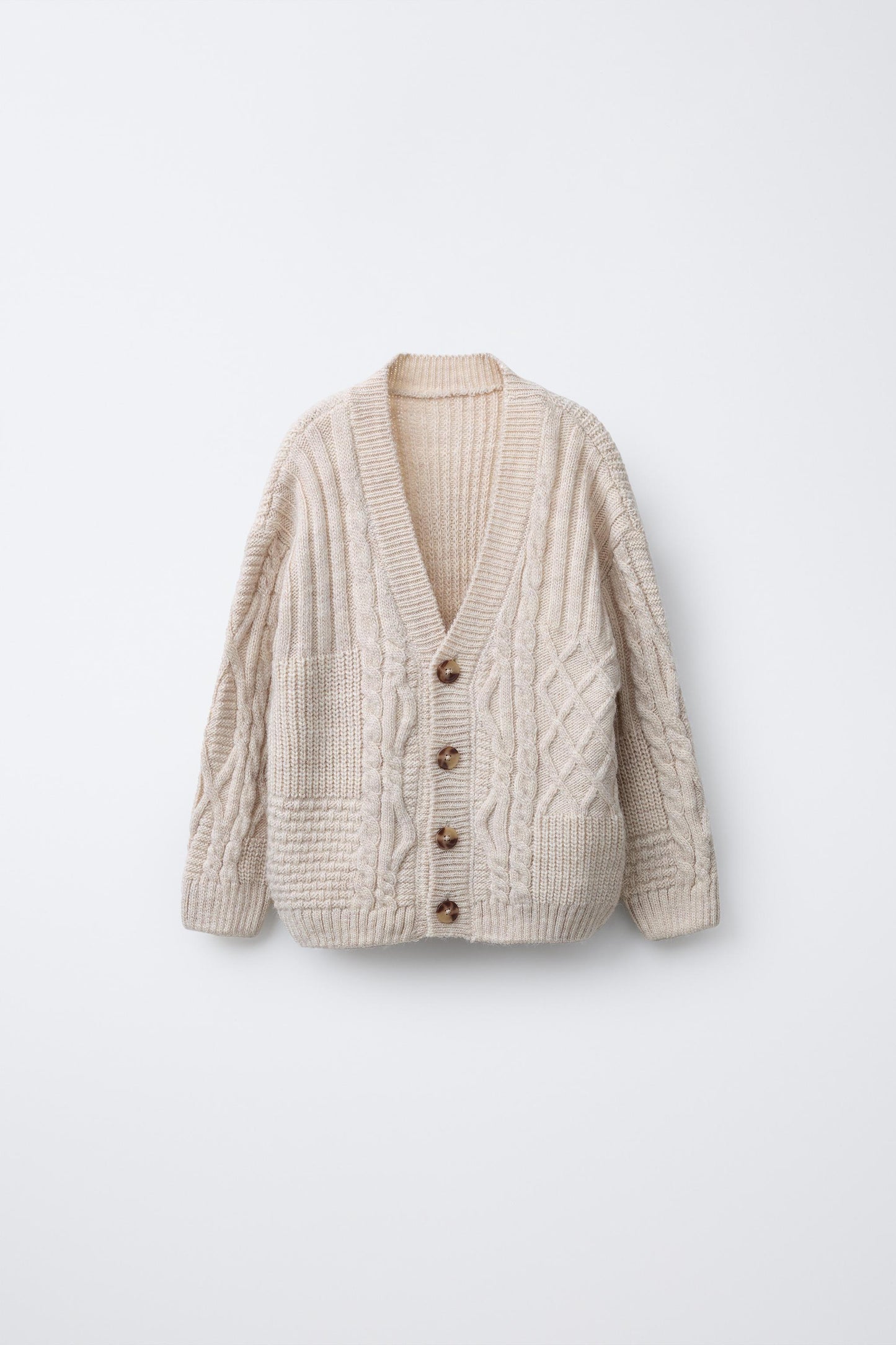 PATCHWORK KNIT CARDIGAN