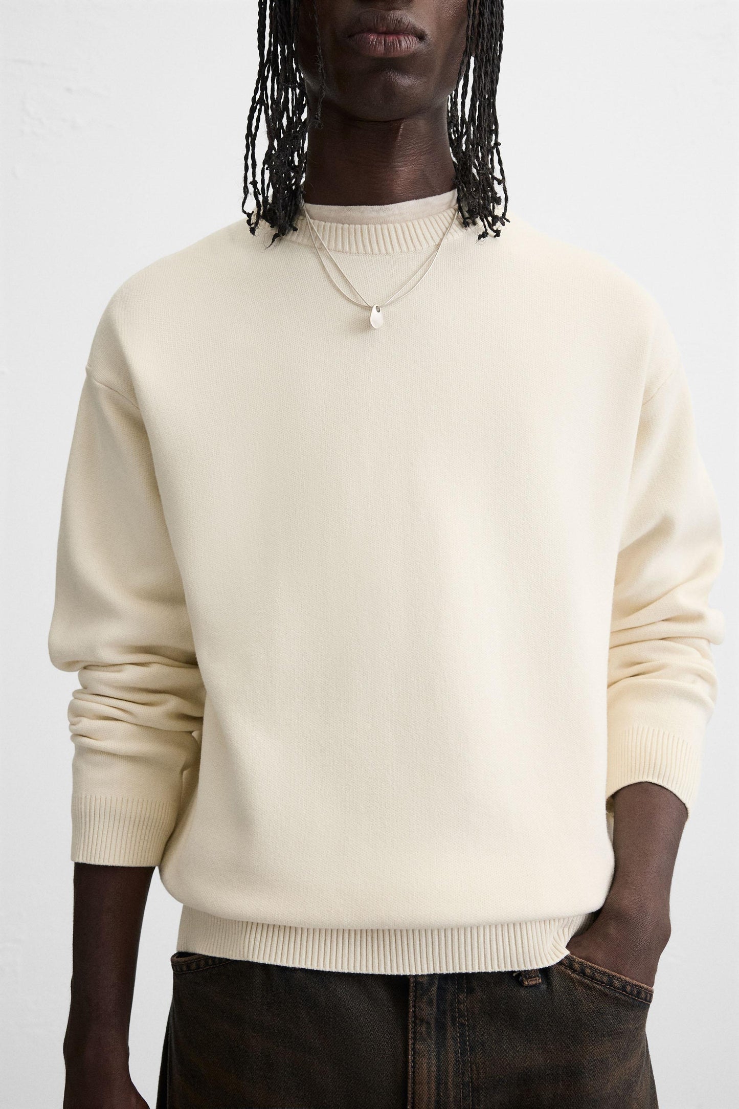 SOFT TEXTURED KNIT SWEATER