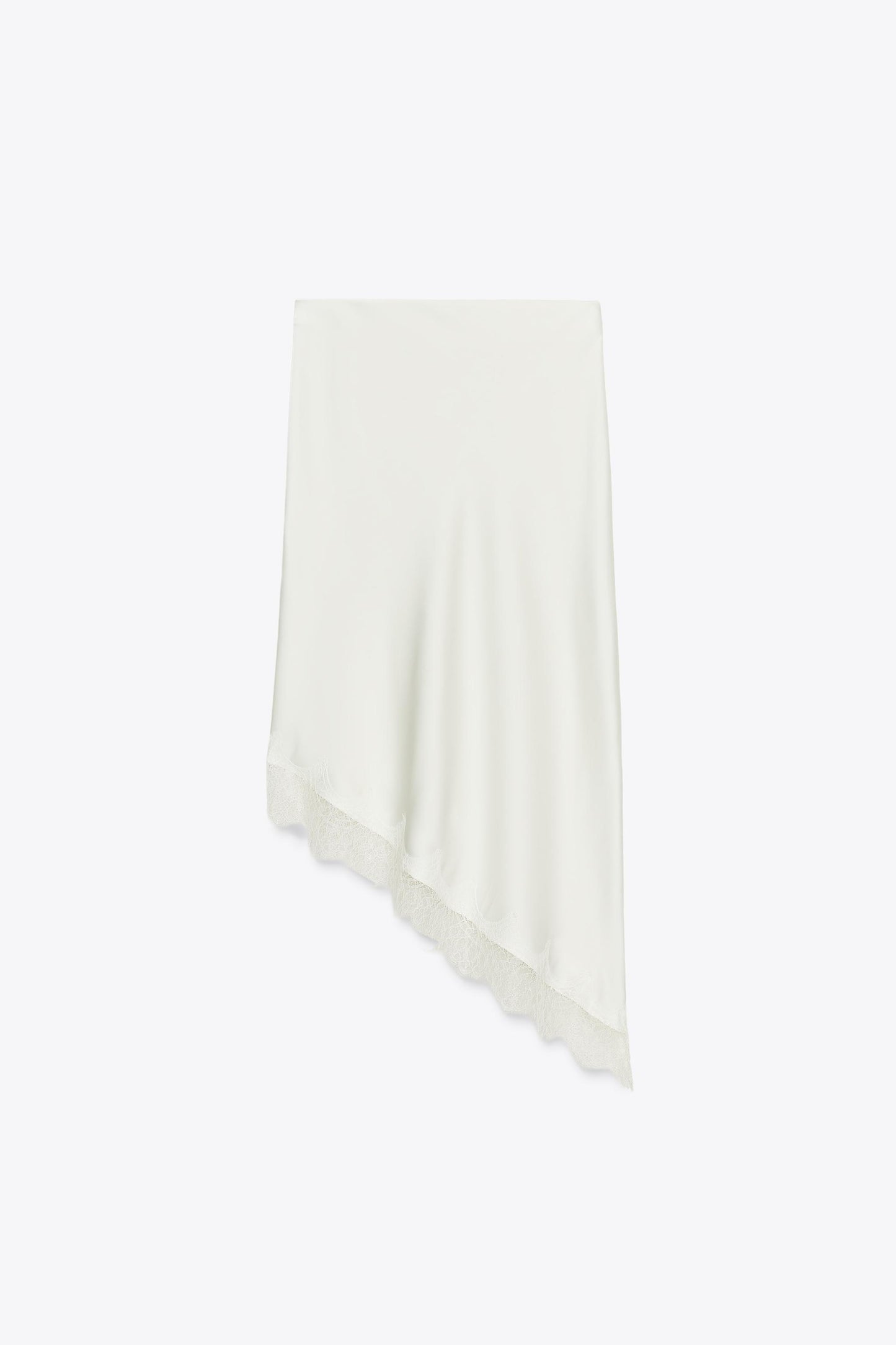 LACE SATIN EFFECT SKIRT
