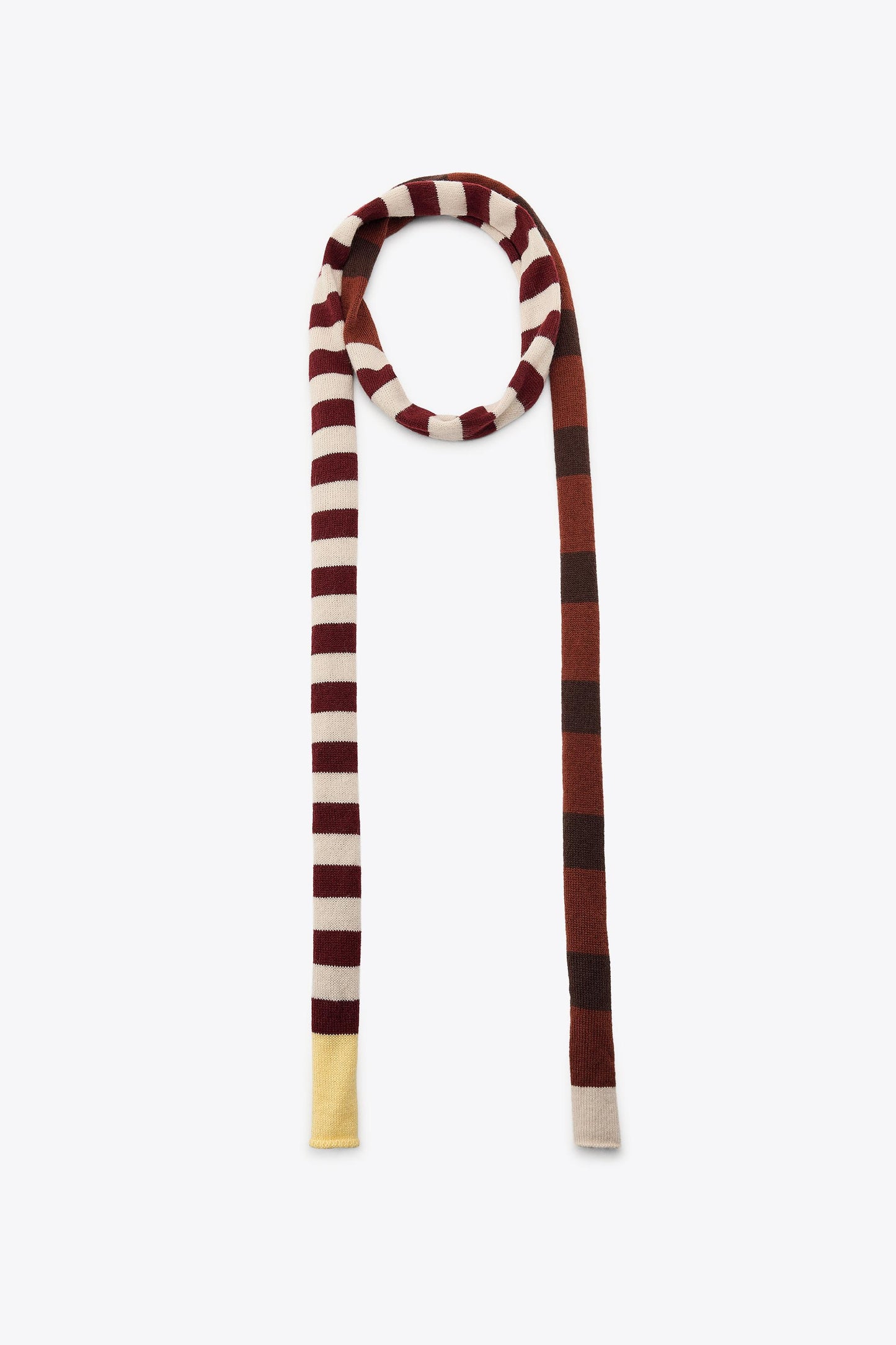 STRIPED KNIT SCARF
