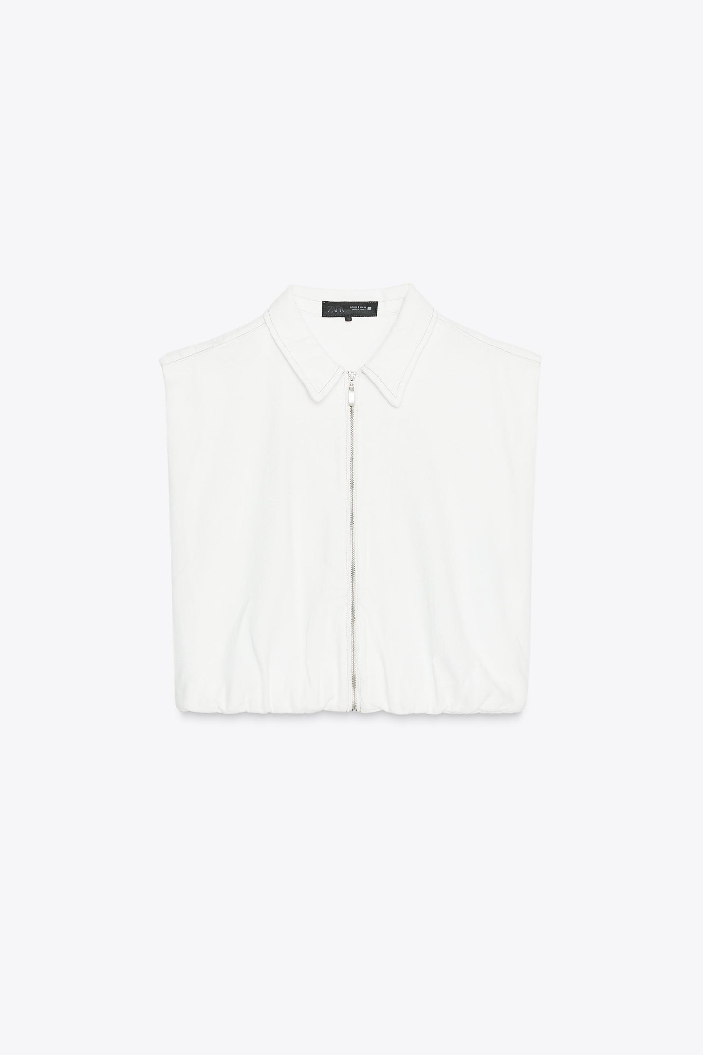 TOPSTITCHING ELASTIC HEM VEST