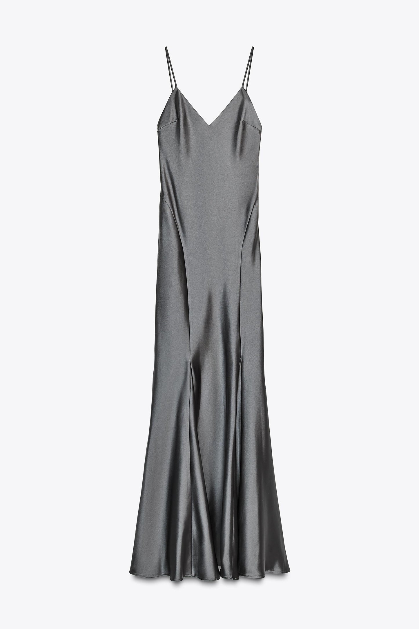 SATIN EFFECT LONG DRESS