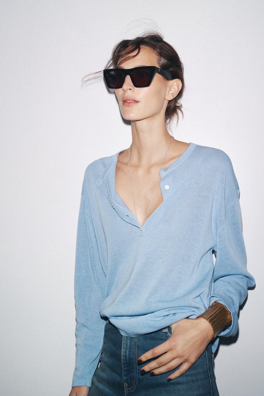 OVERSIZED BASIC KNIT SWEATER