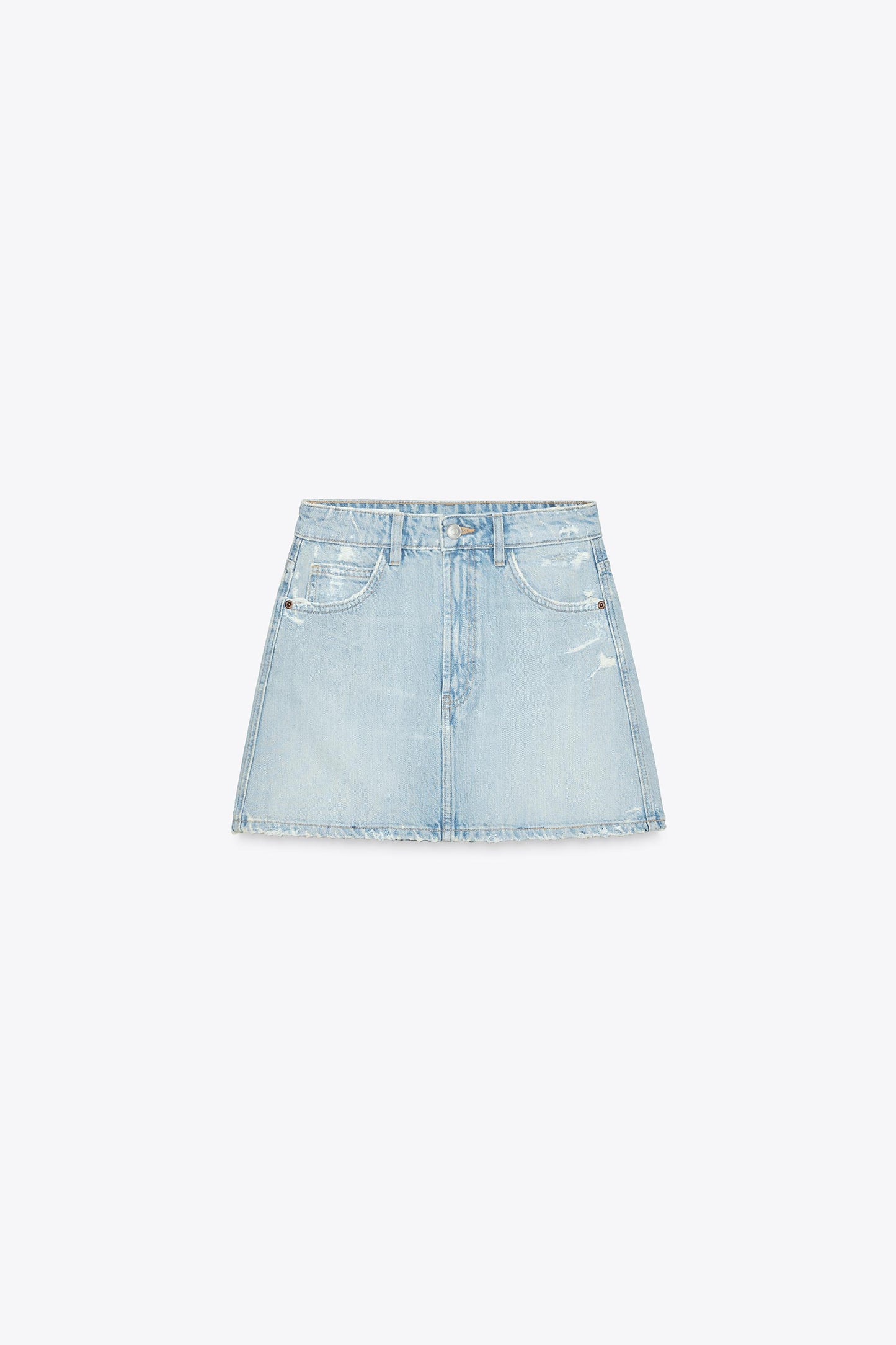 RIPPED TRF DENIM SKIRT