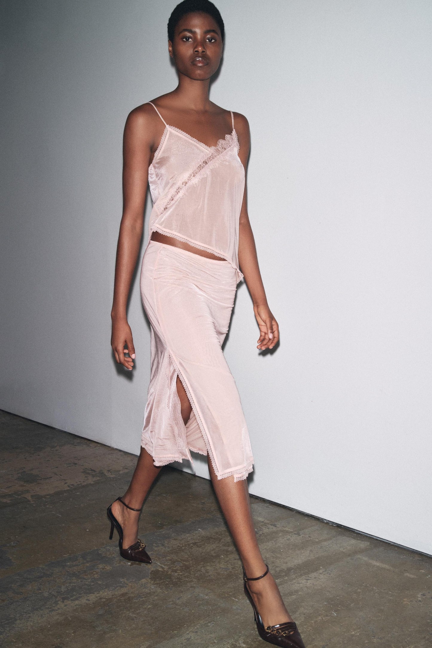 ORGANZA MIDI SKIRT