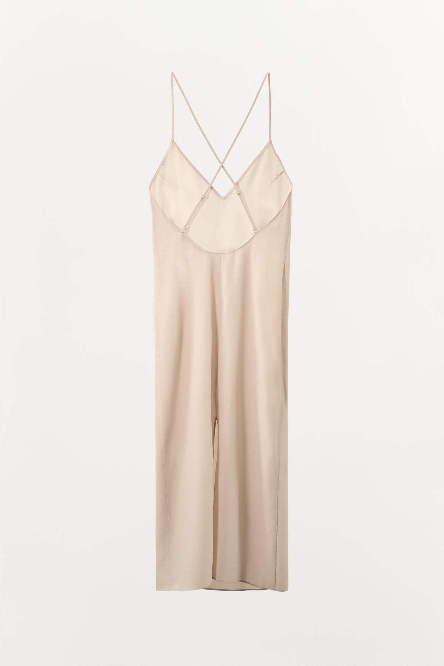 MULTIPOSITION STRAP LONG LINED DRESS