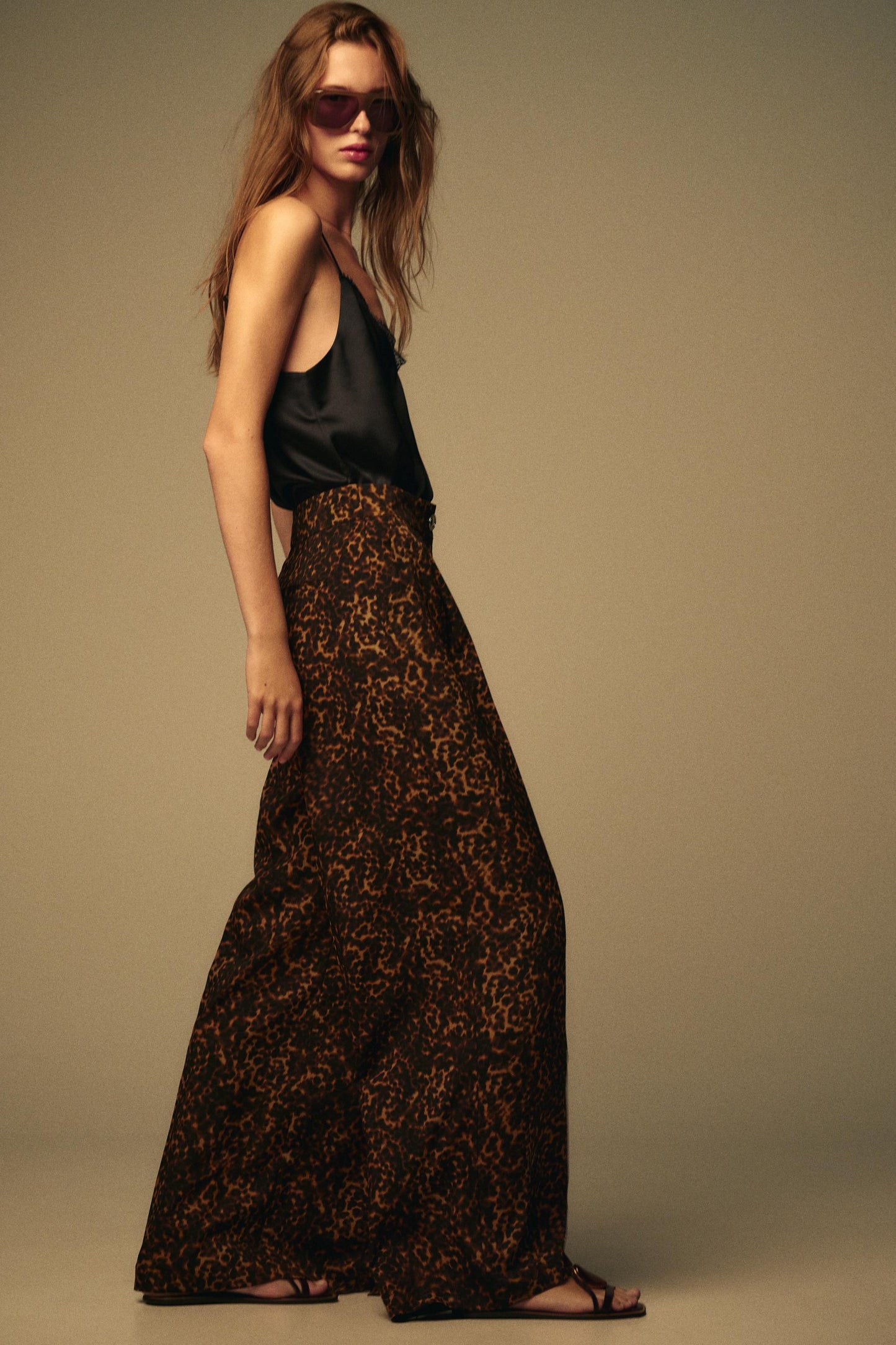 ANIMAL PRINT PALAZZO PANTS