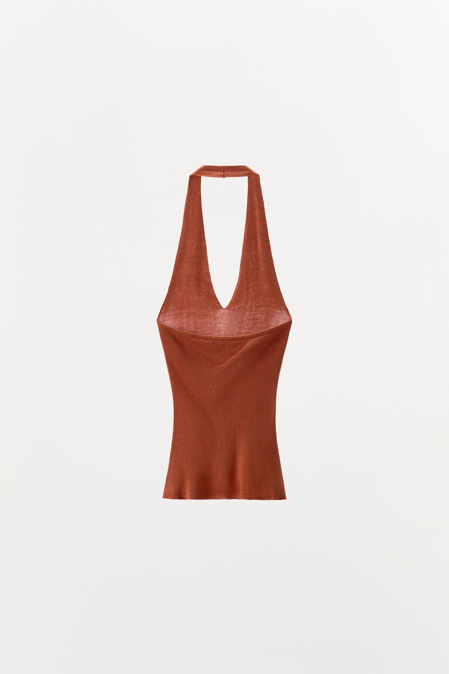 100% SILK SEAMLESS HALTER TOP