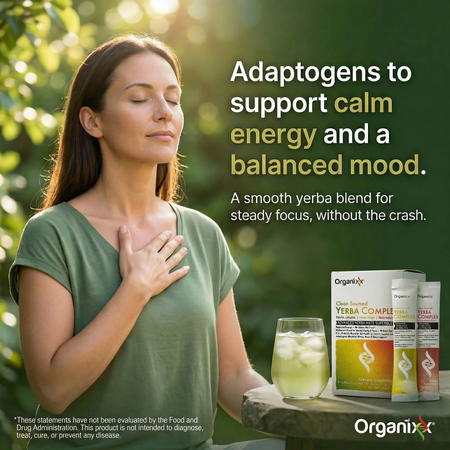 Organixx Clean Sourced Yerba Complex, Yerba Mate Superblend Powder Drink Mix with Ashwagandha, Natural Caffeine, Pre & Probiotics, & Fiber, Dairy and Gluten Free, Variety Pack, 15 Travel Packets