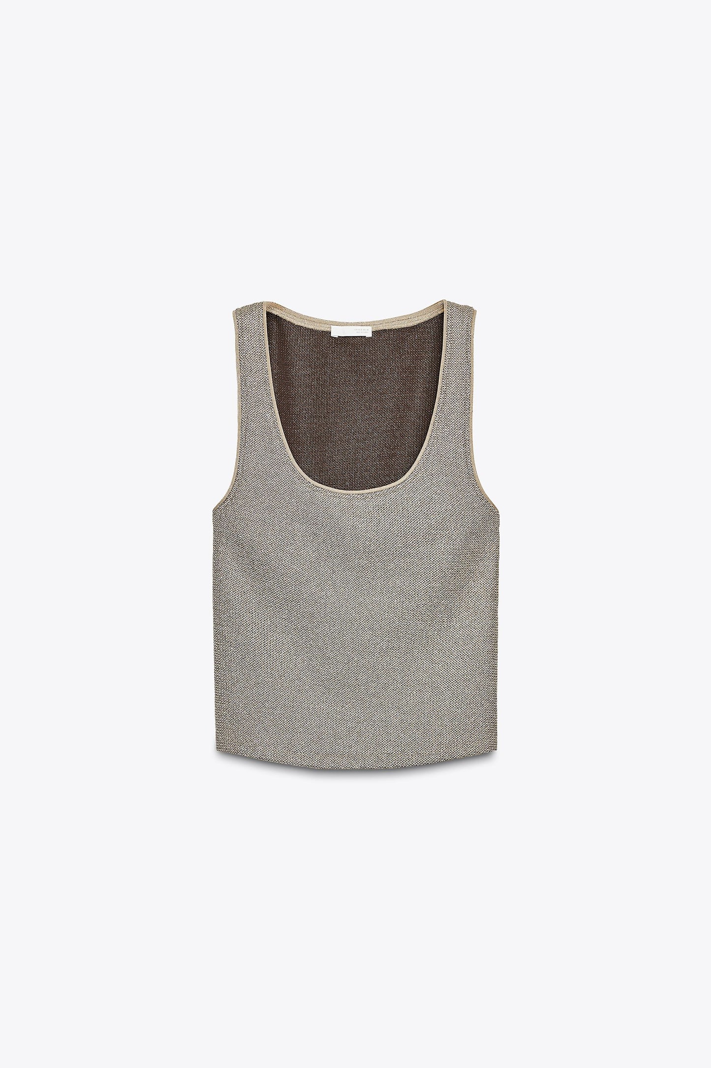 TEXTURED TOP WITH METALLIC THREAD