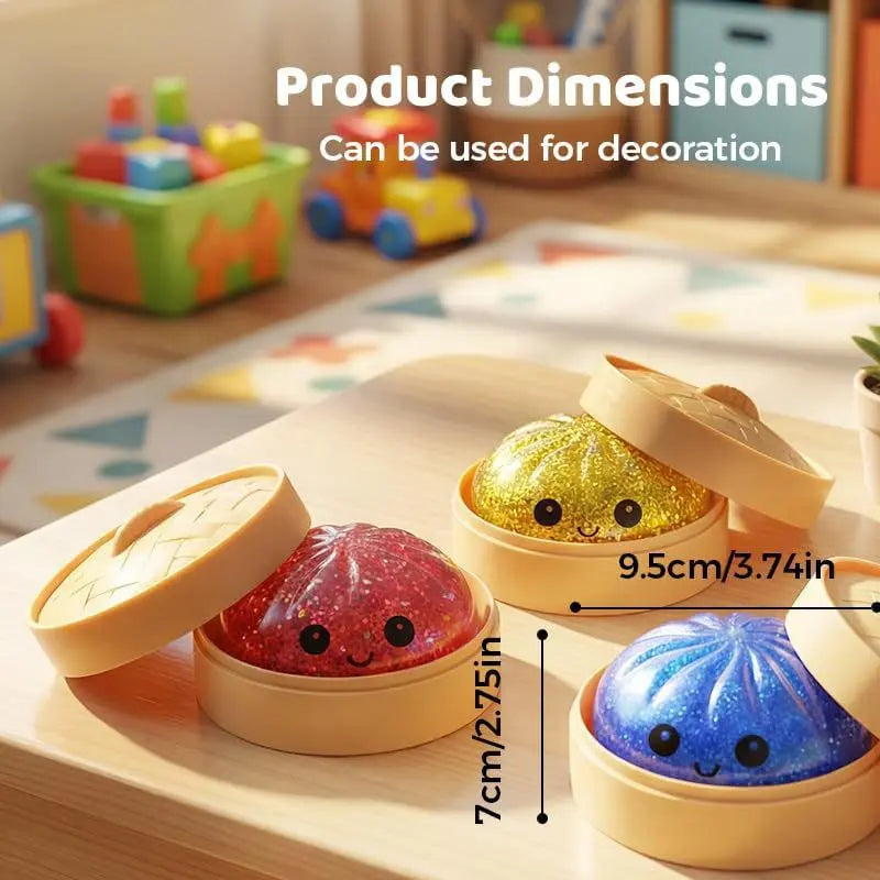 Extra Large Dumpling Squishy Stress Relief Toy, Soft TPR, Random Style, Valentine & Easter Gift for Kids Anime Design Silicone