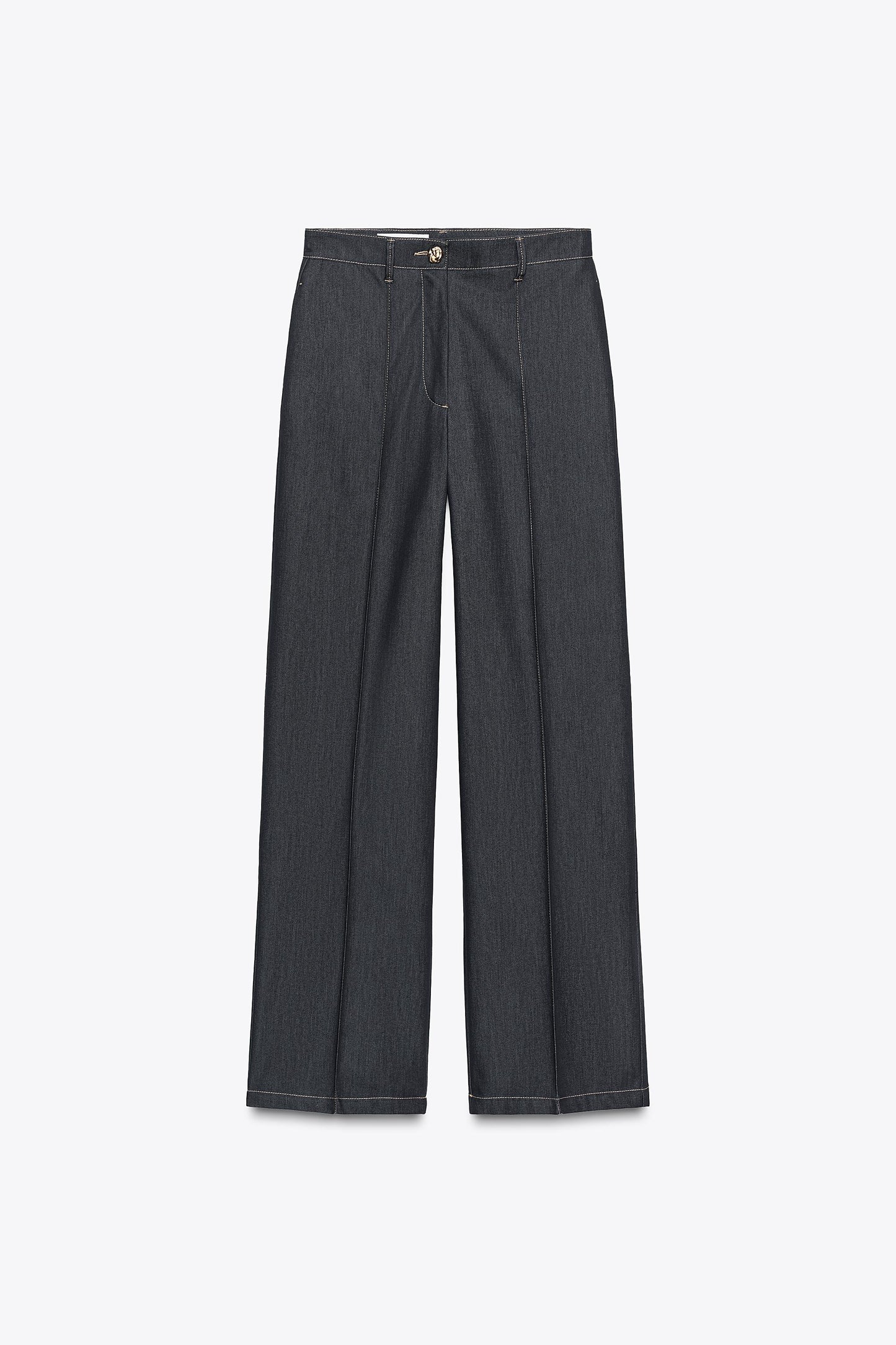 CREASED STRAIGHT LEG PANTS