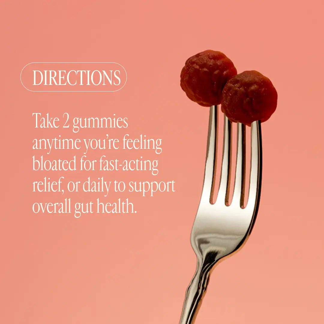 Arrae Bloat Gummies | Fast-Acting Bloating Relief Peach Lemon Gummies | Clinically Proven| 28 ct| Natural Healthcare Dietary Supplement Edible Fiber Bathroom Fitness Fitness
