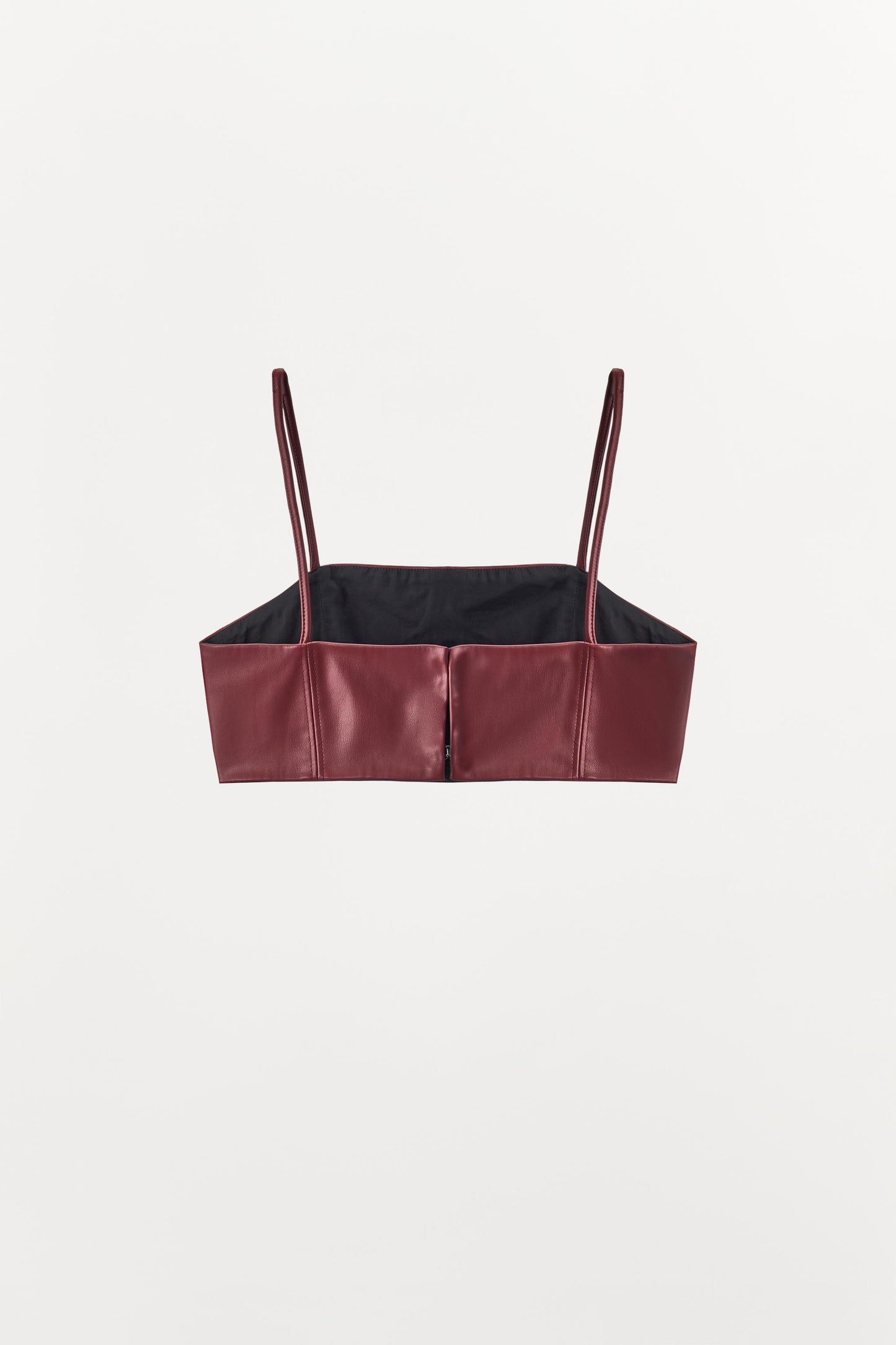 FAUX LEATHER STRAPPY BRALETTE