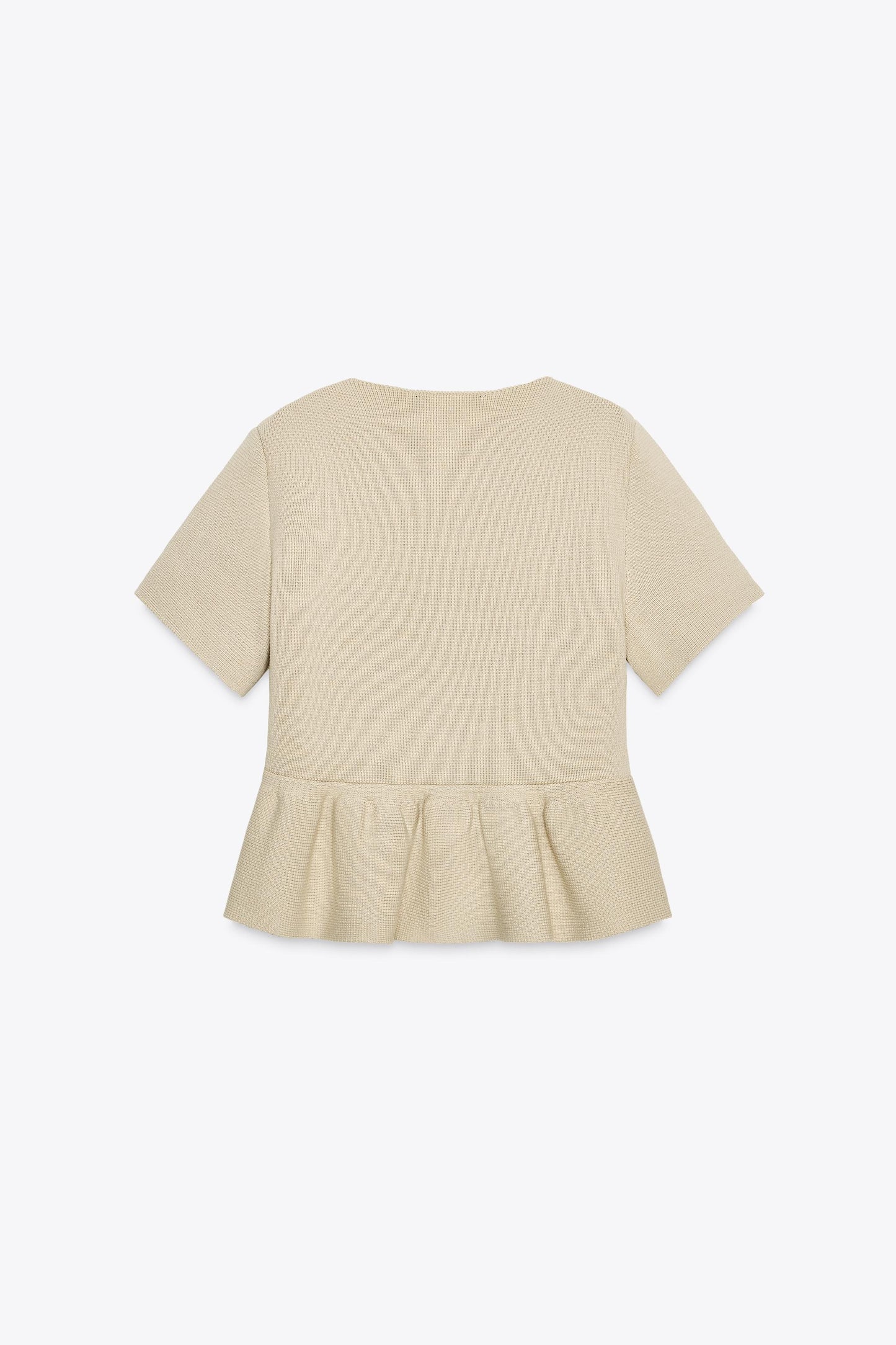 PEPLUM SHORT SLEEVE CARDIGAN