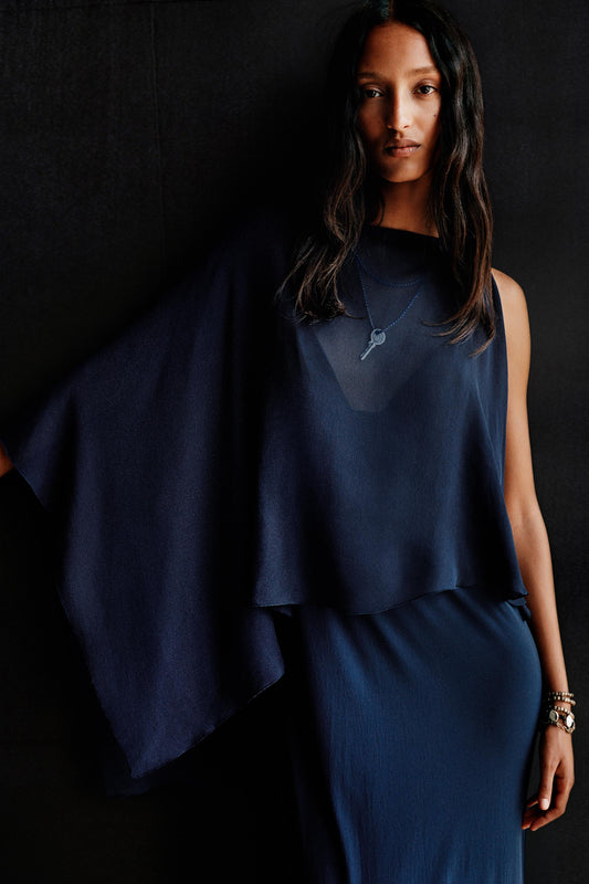 LIMITED EDITION CAPE LONG DRESS