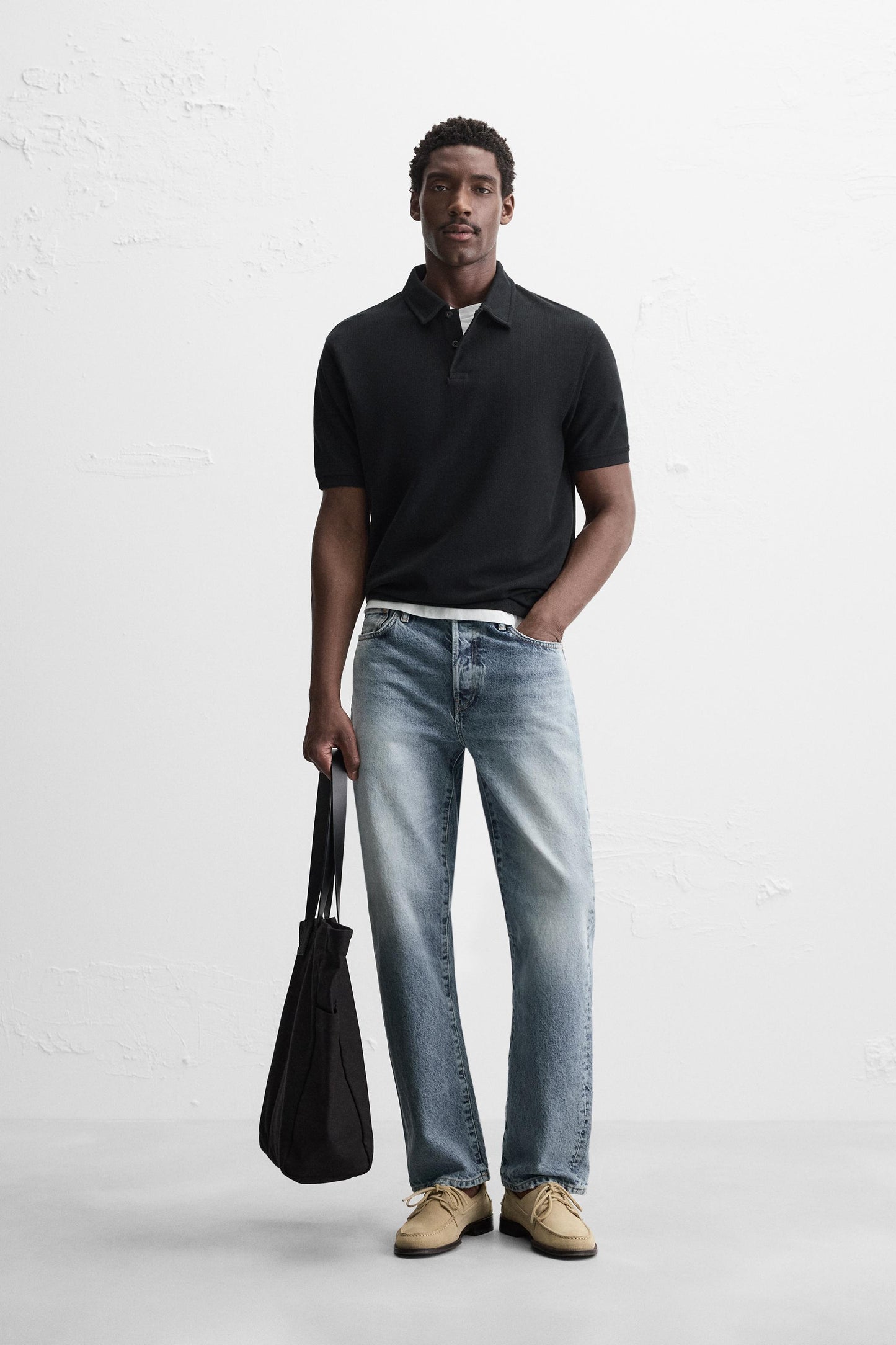 BASIC TEXTURED POLO SHIRT