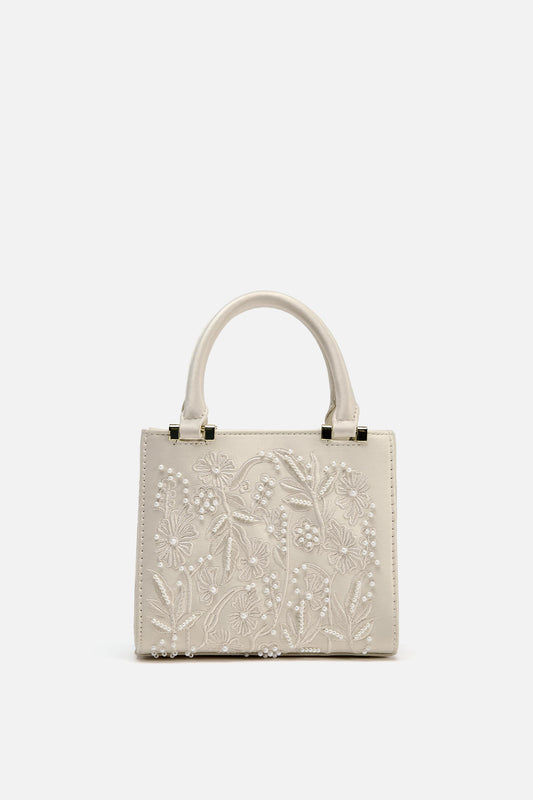 SATIN EFFECT PEARL BAG
