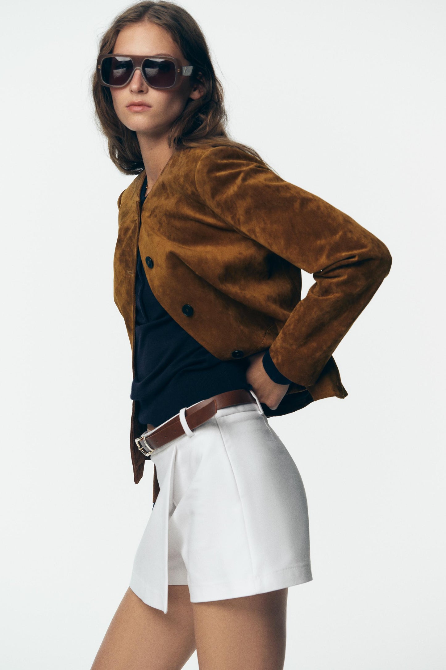 BELTED WRAP SKORT
